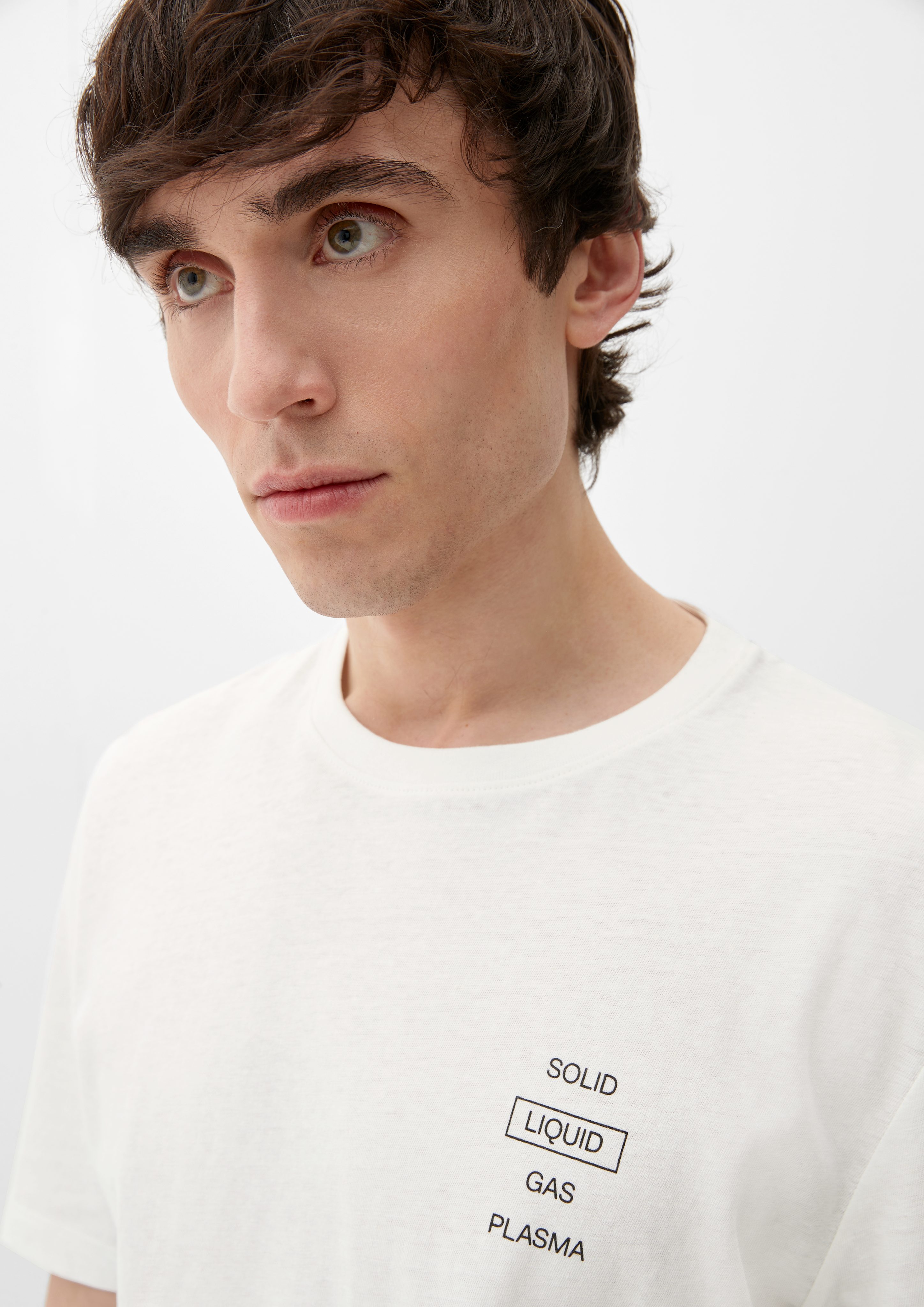 s.Oliver Kurzarmshirt aus Leinenmix T-Shirt