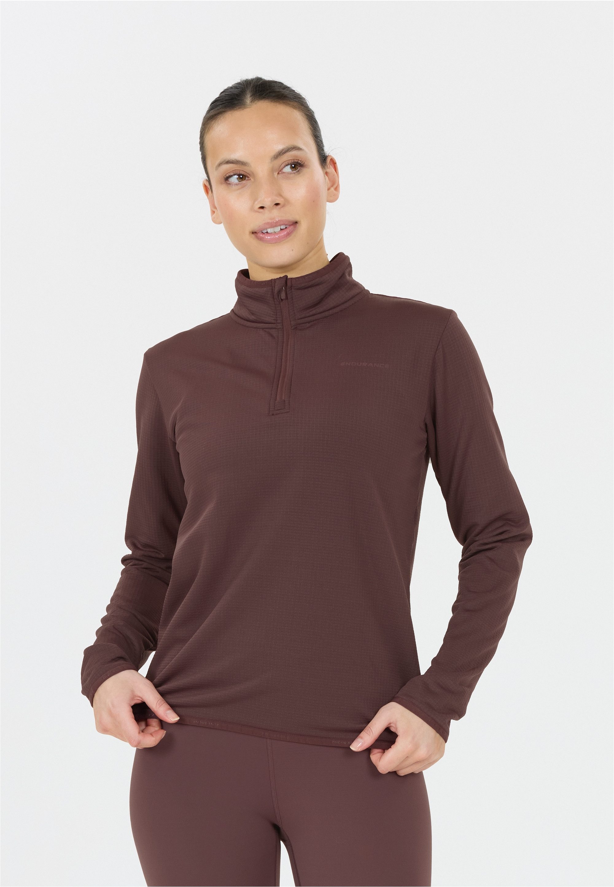 ENDURANCE Langarmshirt VIRONIC W Waffle mit atmungsaktiver Eigenschaft