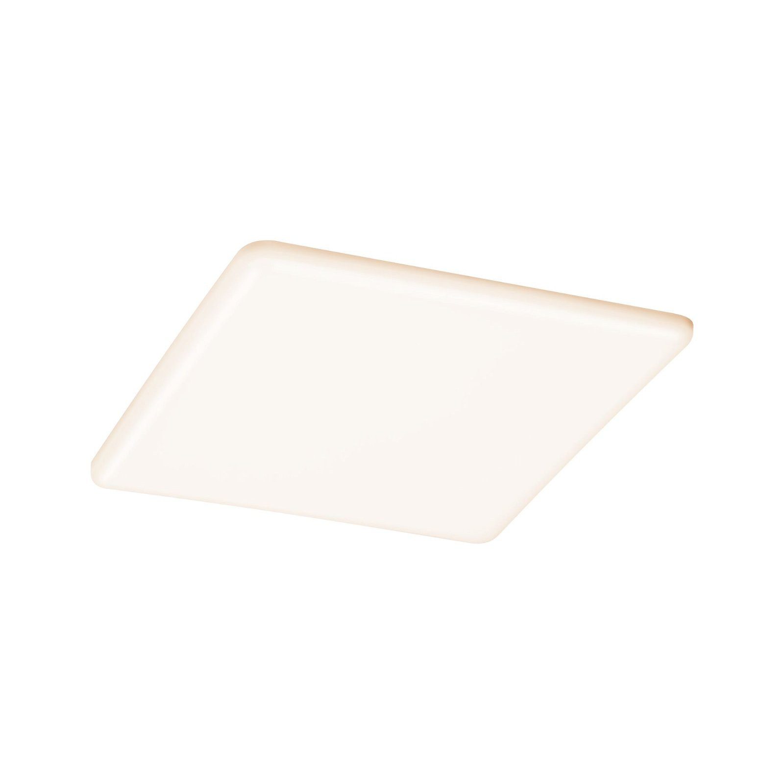 Paulmann LED Einbauleuchte VariFit Veluna IP44 eckig 215x215mm 21W 1650lm 3000K Satin 3-Step-Dim, LED fest integriert, Warmweiß, Einbaupanel, dimmbar