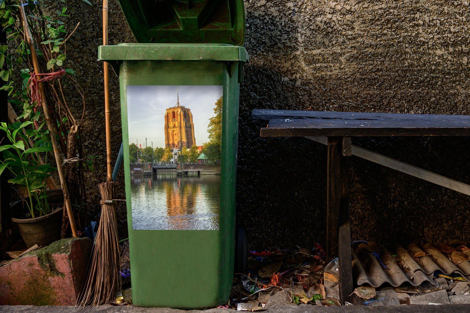 Leeuwarden - Mülleimer-aufkleber, Mülltonne, St), Sticker, Abfalbehälter Container, Toren MuchoWow Friesland (1 - Wandsticker