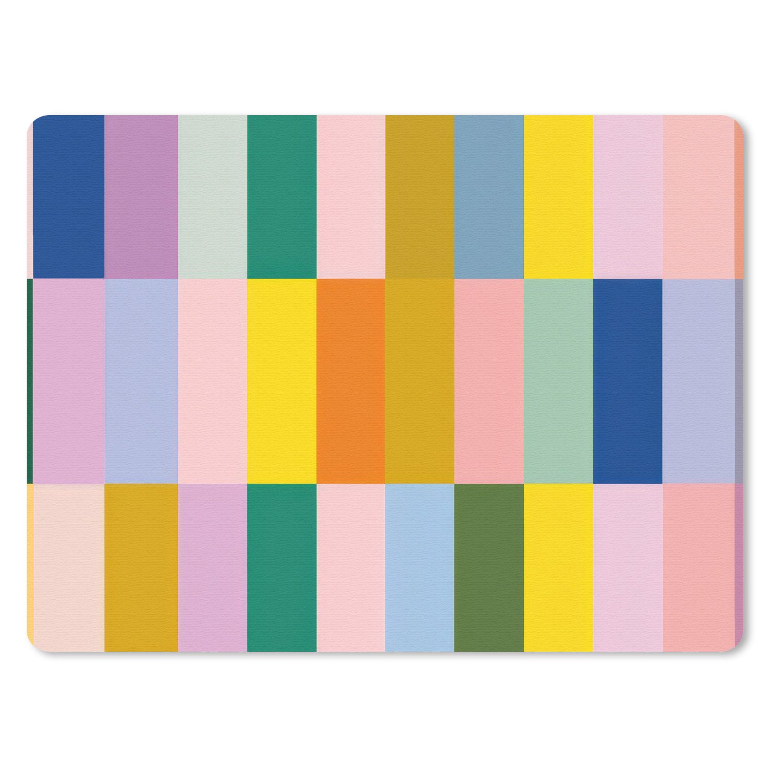 MuchoWow Mauspad Streifen - Blau - Muster - Abstrakt (1-St), Gaming, Mousepad Klein, Büro Zubehör, Mausunterlage, 23x19 cm