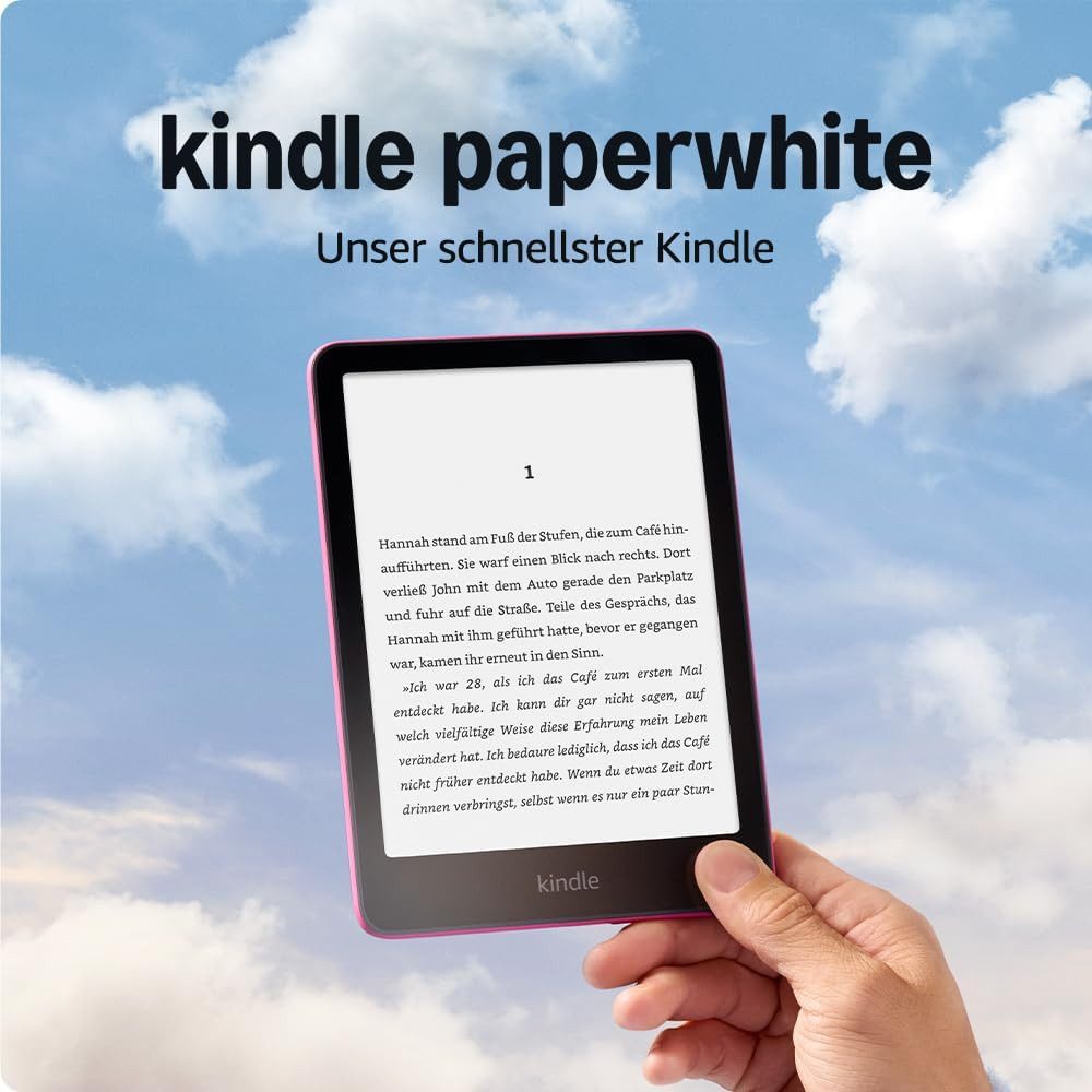 Kindle Paperwhite 16 GB (Neuste Generation) Schwarz 7-Zoll Display E-Book (7", 16 GB, Wochenlange Akkulaufzeit, Schnellster Kindle)