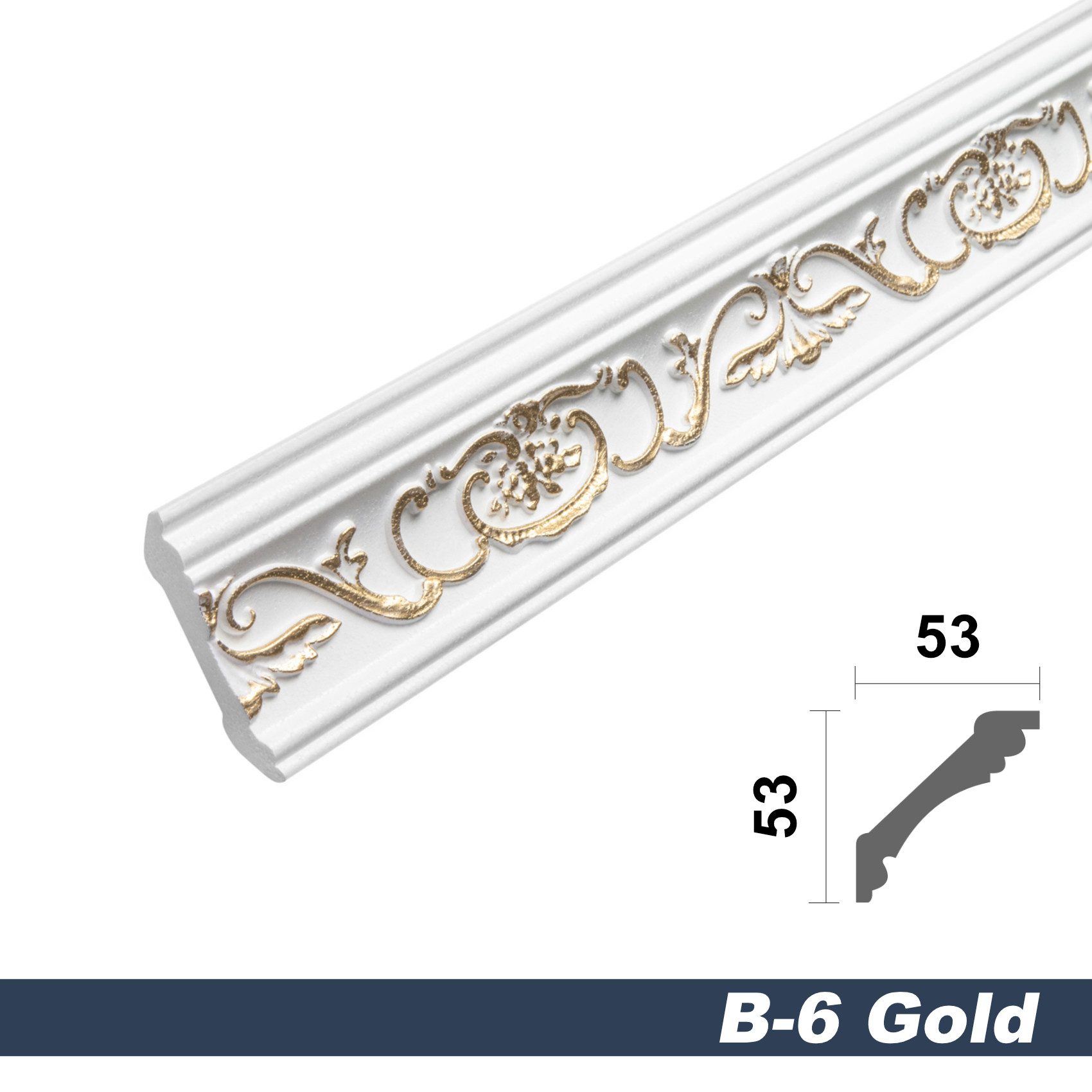 marbet design Stuckleiste B-06 gold, 20 günstig online kaufen