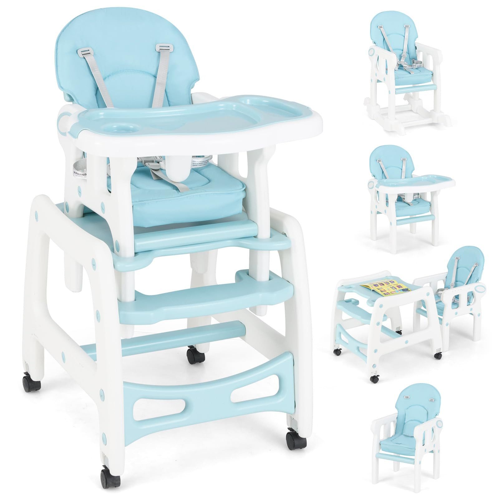 COSTWAY Hochstuhl 3 in 1 Babystuhl, günstig online kaufen