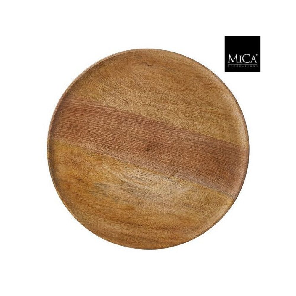 edelman Teller MICA Duko Teller Holzteller Servierbrett Mangoholz 40cm, 1125525, (1 St)