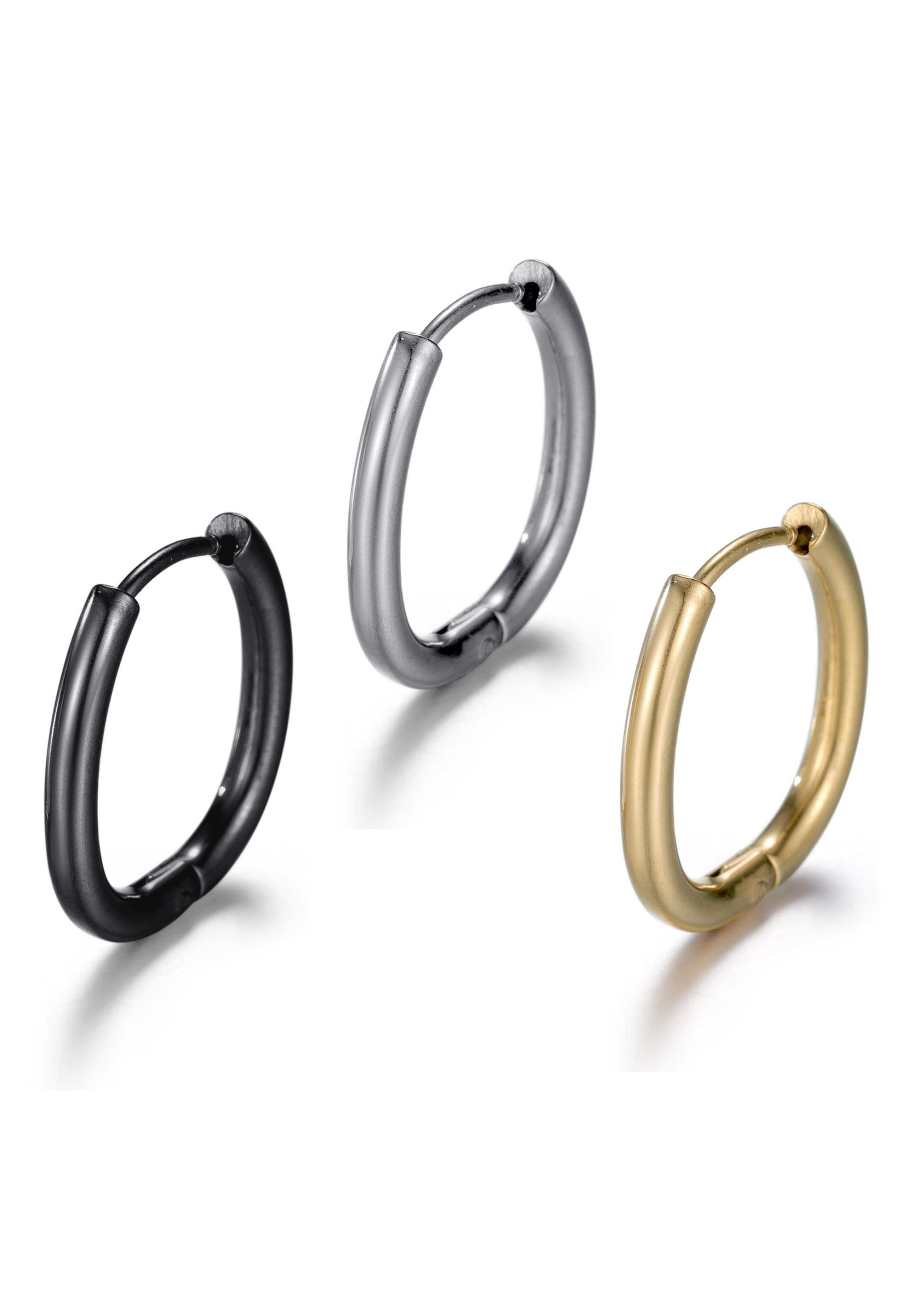 Firetti Creolen-Set Multipack Schmuck Geschenk Ohrschmuck Creolenset (Set, 3-tlg)