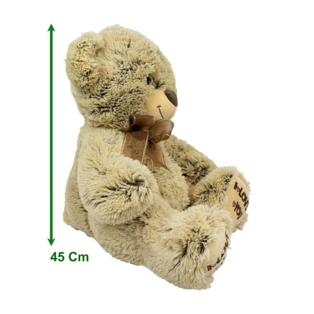 bauer Kuscheltier Plüsch Bär „I Love You“ mit Schleife – Kuschelbär – 45 cm – 2 Stück