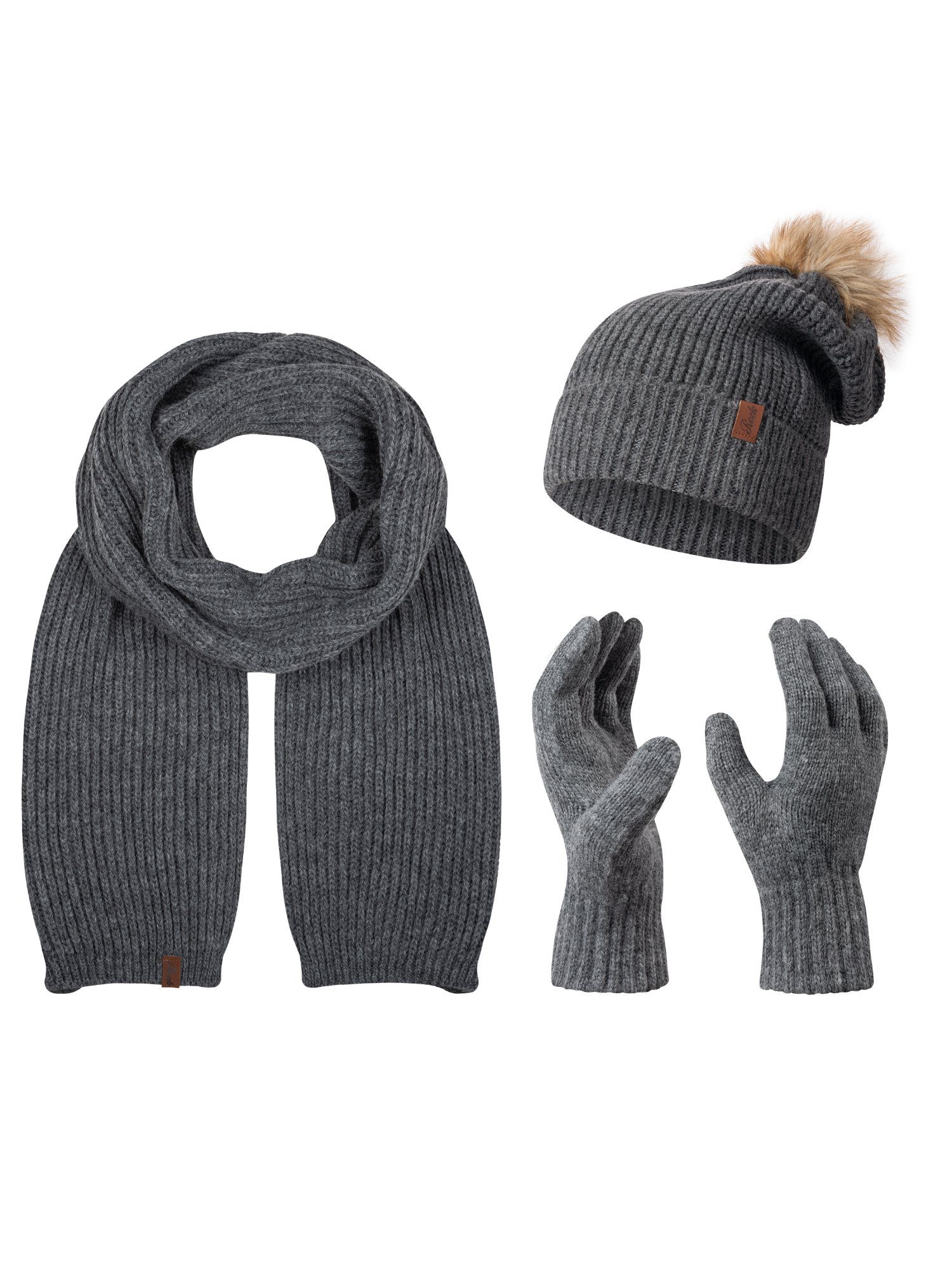 Mütze & Schal Schal Mütze Handschuhe Set U-103