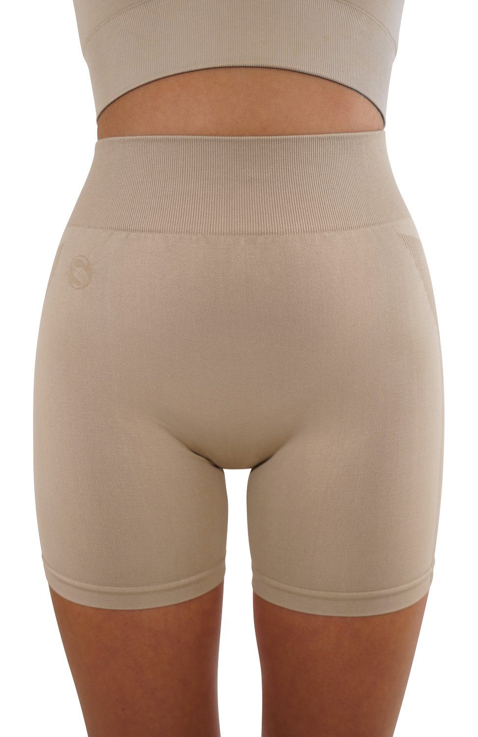 Stark Soul® Trainingsshorts Seamless kurze Beige OPAQUE Unifarben in Leggings