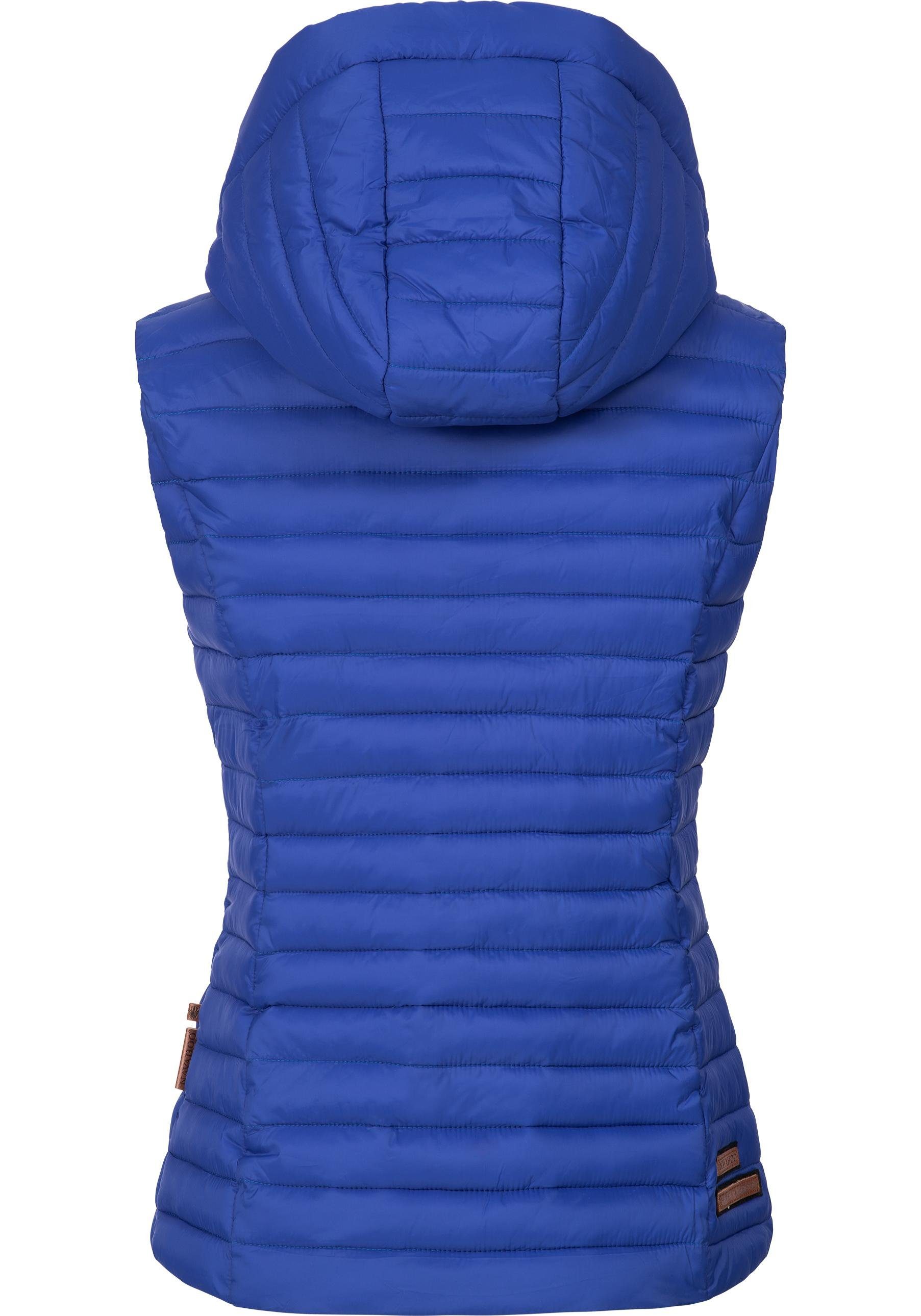 Navahoo Steppweste Shadaa stylische ärmellose Damen Weste mit Kapuze