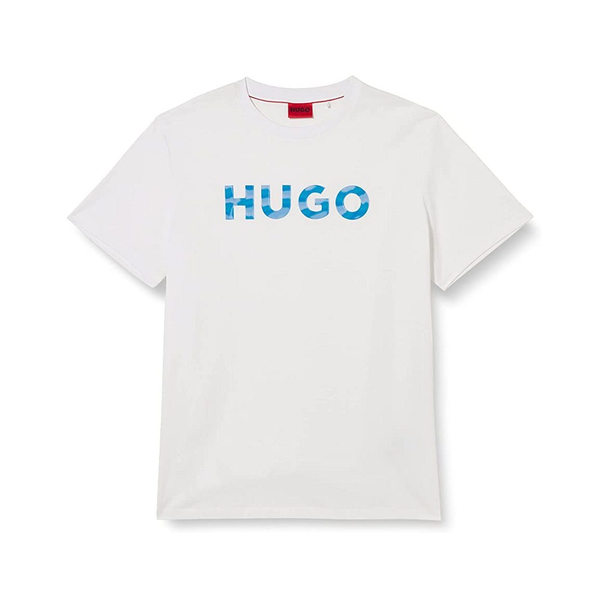 HUGO T-Shirt weiß regular (1-tlg) fit White
