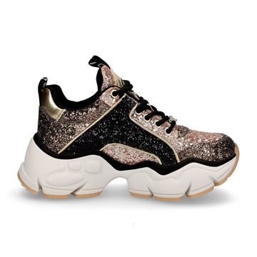 Buffalo Buffalo Damen Chunky Sneaker Binary Glitter gold schwarz Sneaker