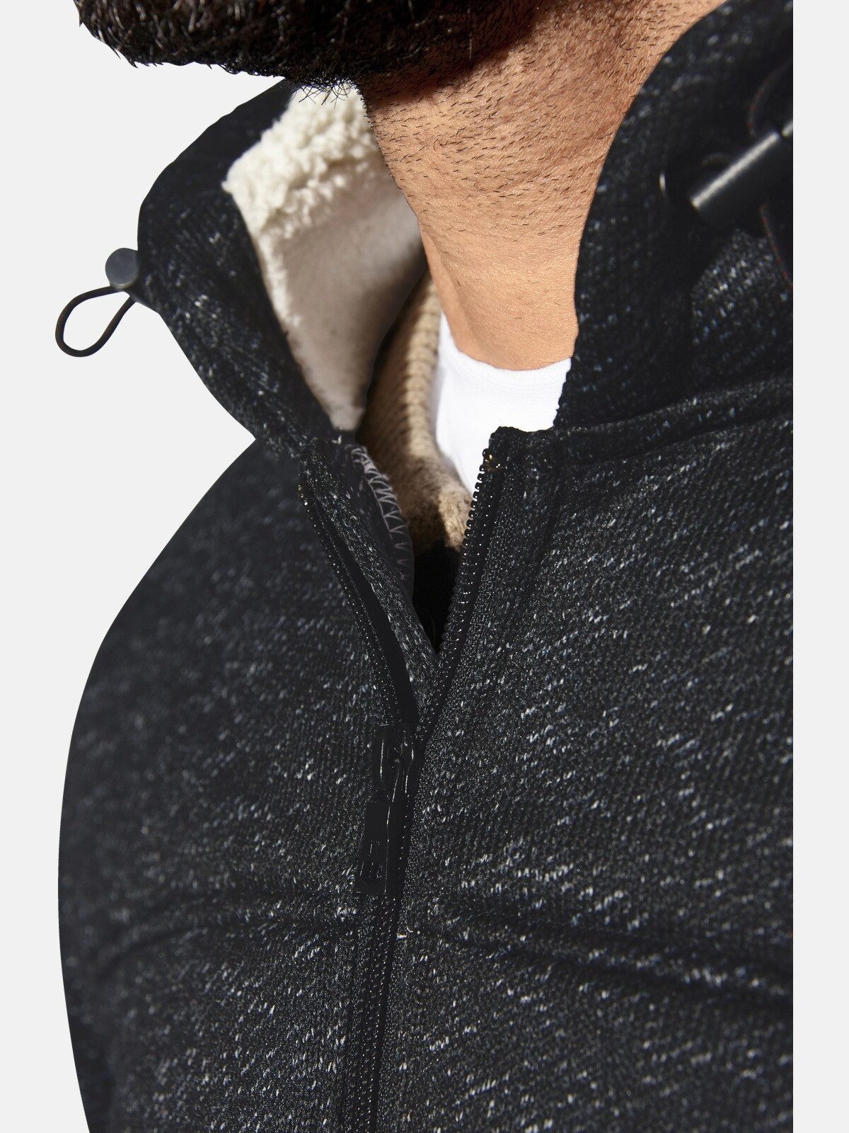 Jan Vanderstorm Kapuzensweatjacke MIKRIKSON mit weichem Innenfutter – Bild 5 von 5