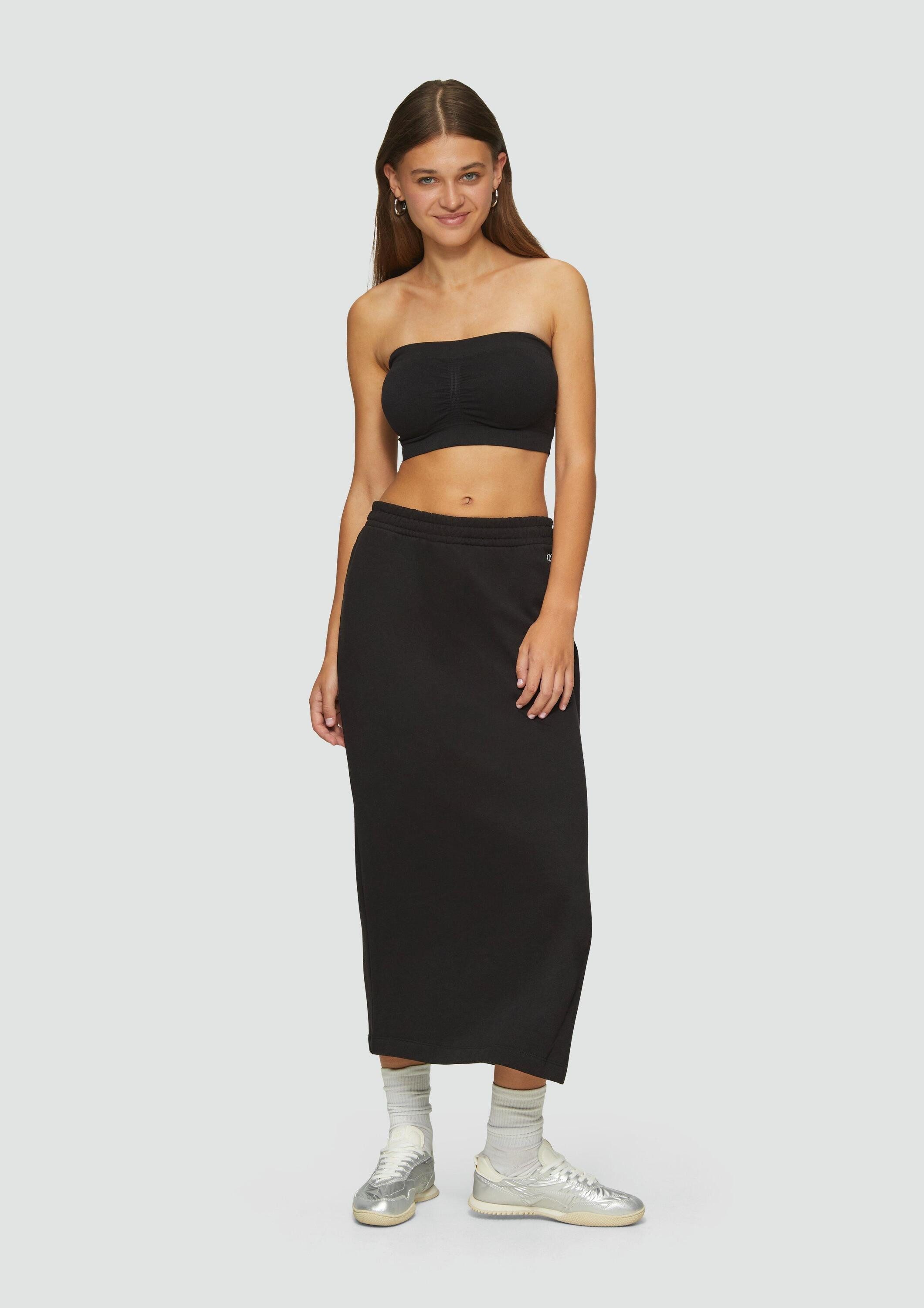 QS Midirock Rock Sportlicher Sweatrock mit seitlichem Schlitz