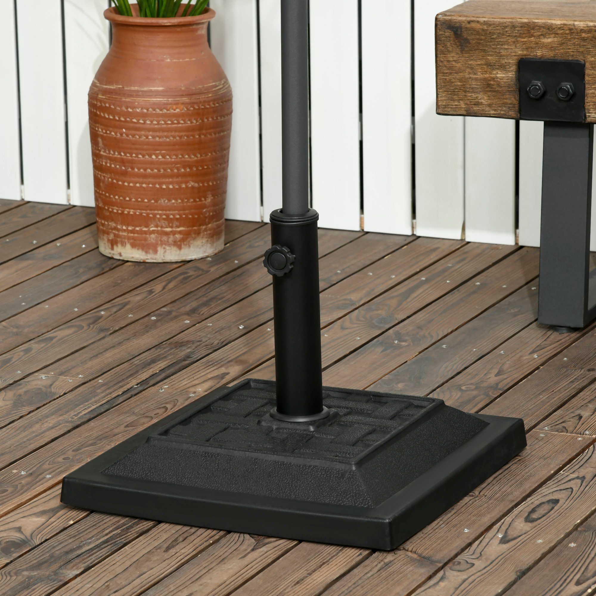 Outsunny Schirmhalter 12 kg Sonnenschirmständer für Ø32/38/48 mm Stangen, f günstig online kaufen
