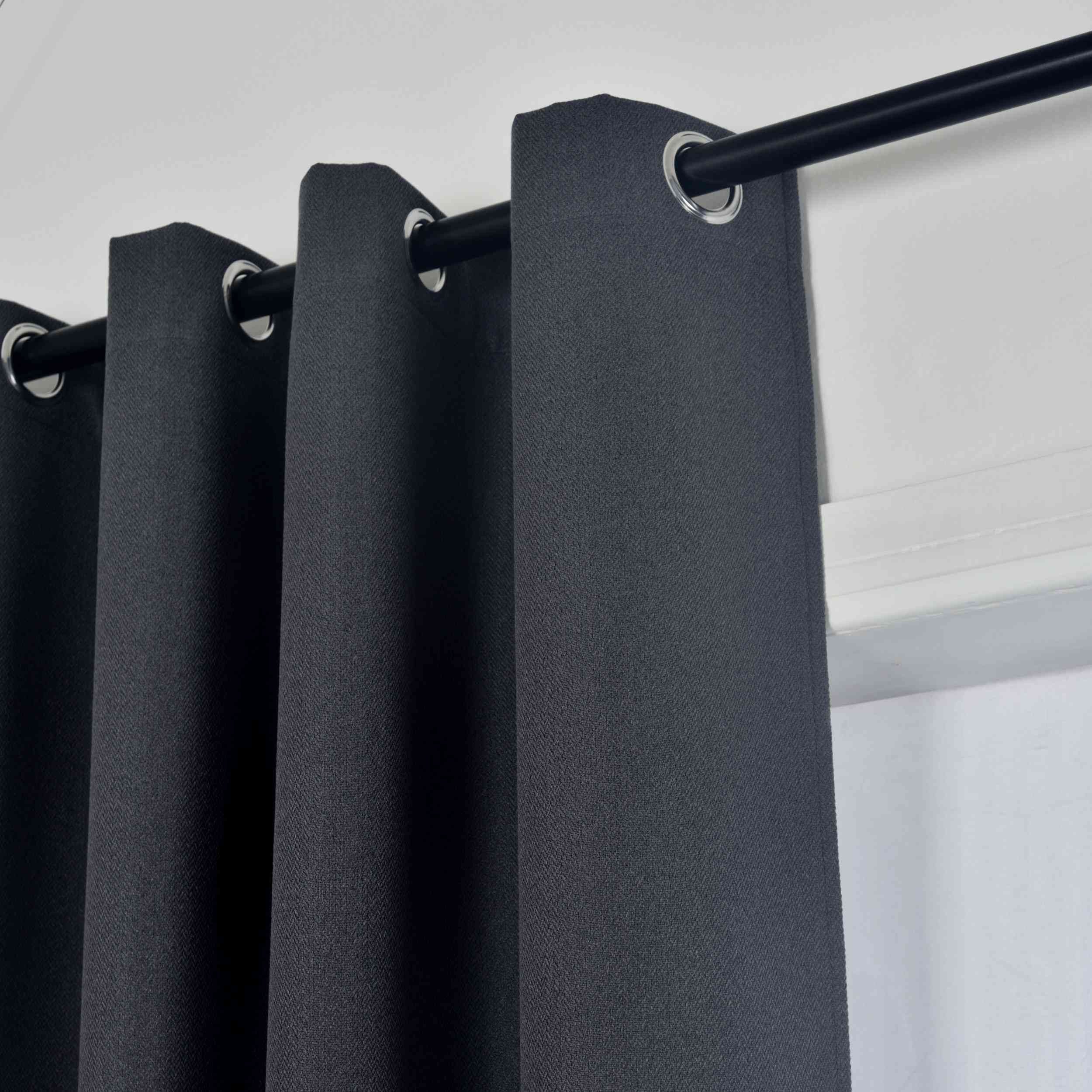 Gardinenbox Verdunkelungsvorhang (1 St), Ösen, verdunkelnd, Leinenbindung, günstig online kaufen