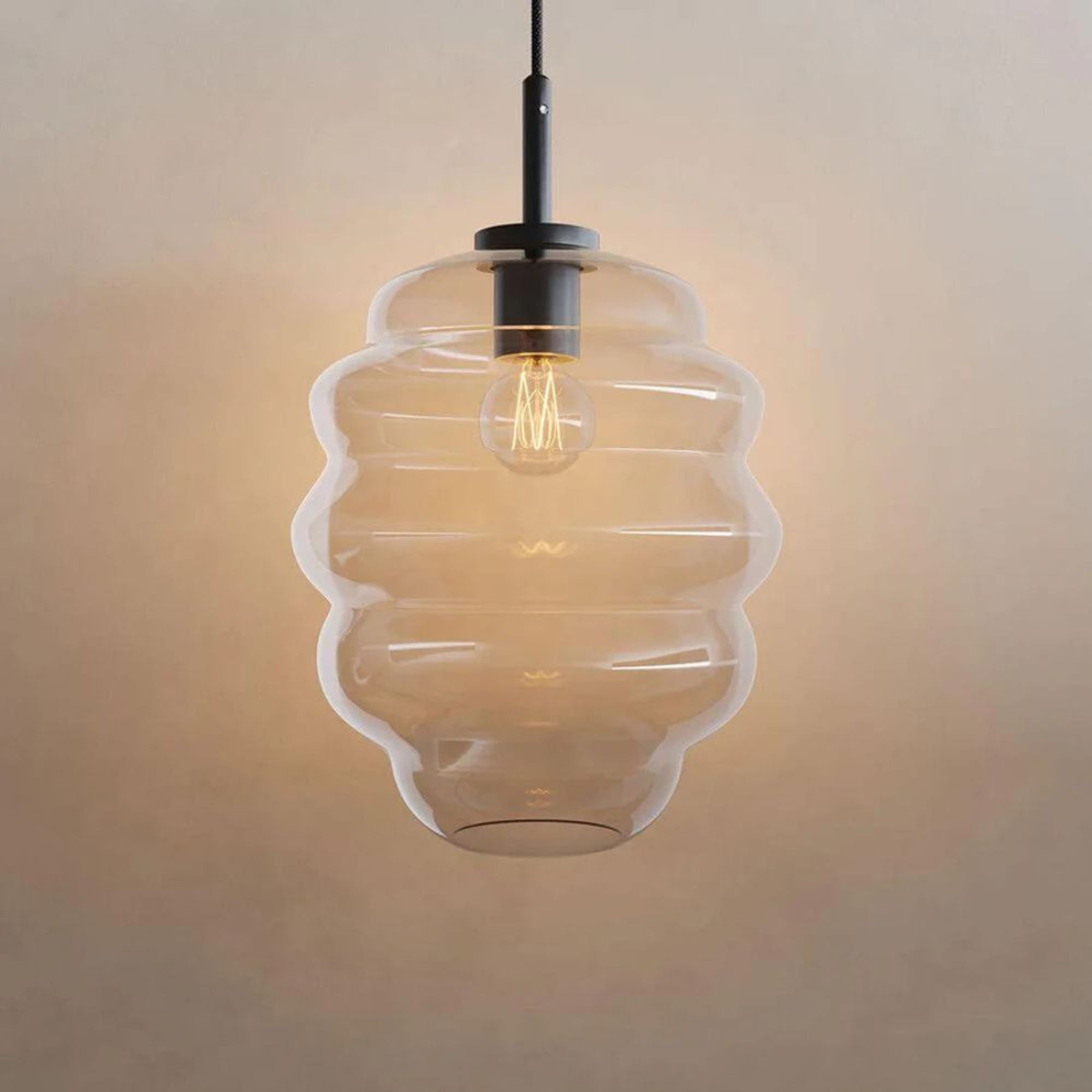 s.luce Pendelleuchte s.luce Echos Glas-Pendelleuchte Cluster 3-flammig 3x25cm Mehrfarbig
