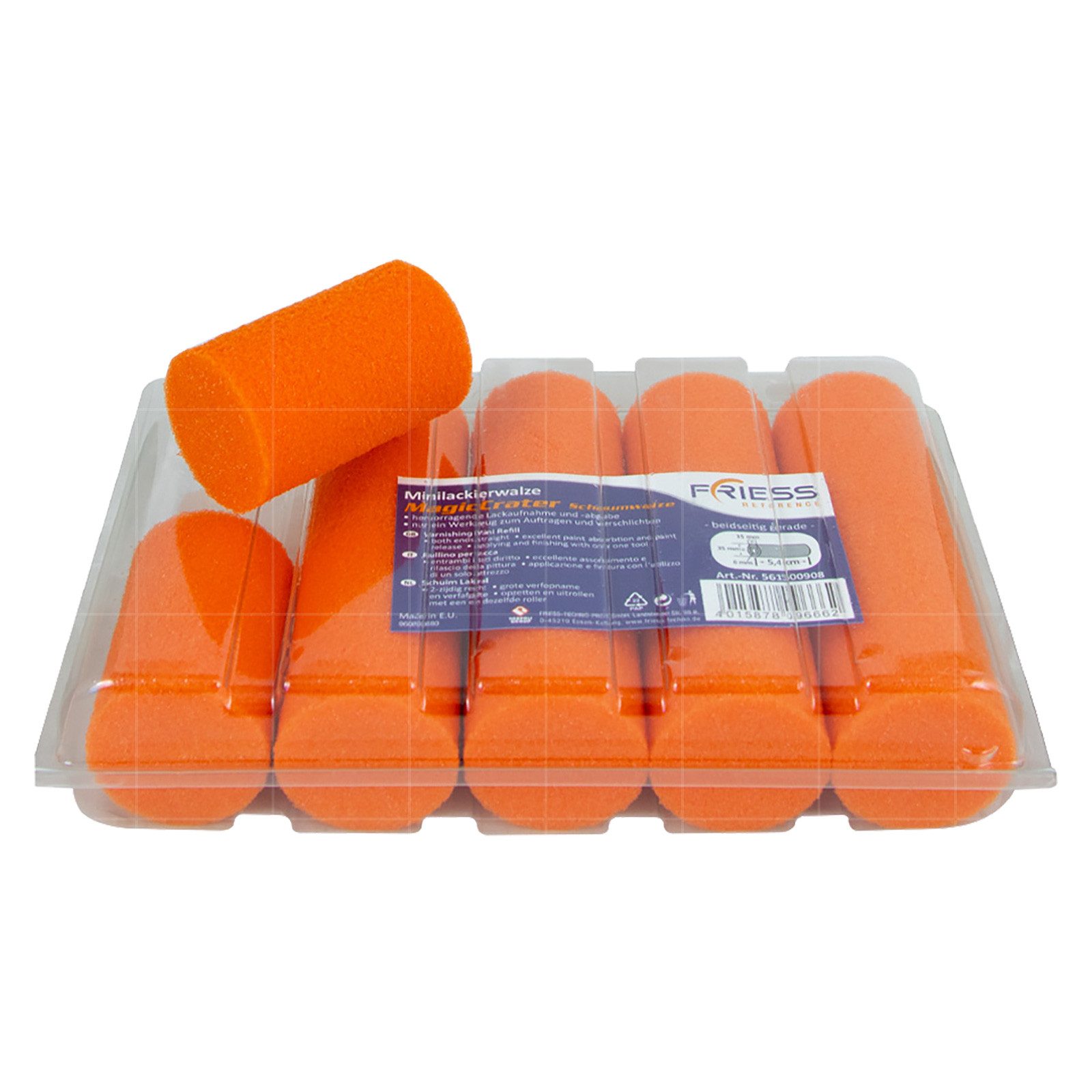 FRIESS Farbwalze Magiccrater Mini-Lackierwalze 5.4cm - 1 Pck (10 Walzen)