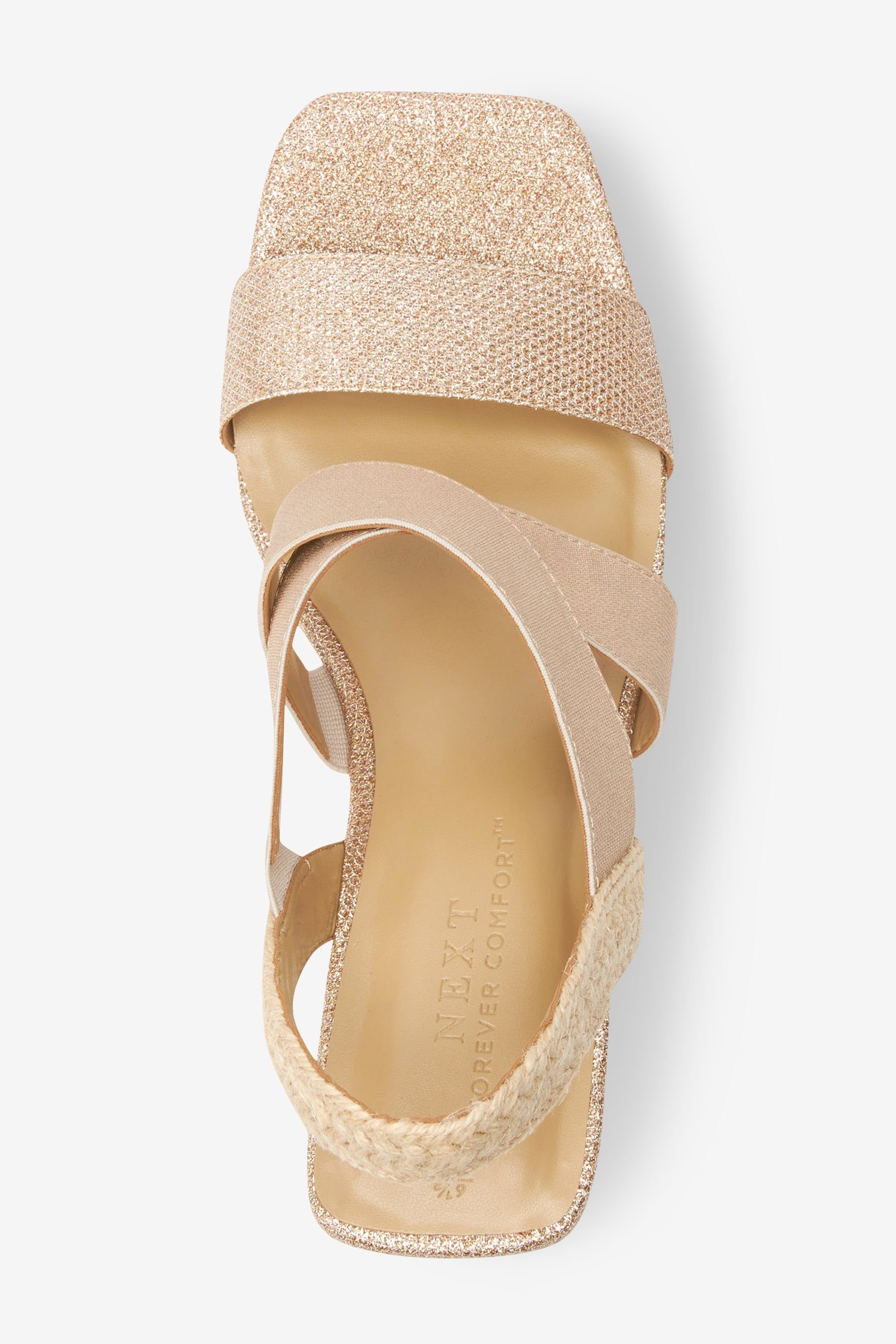 Keilsandalette Gold Espadrilles mit Comfort Next Forever Keilabsatz (1-tlg) Rose