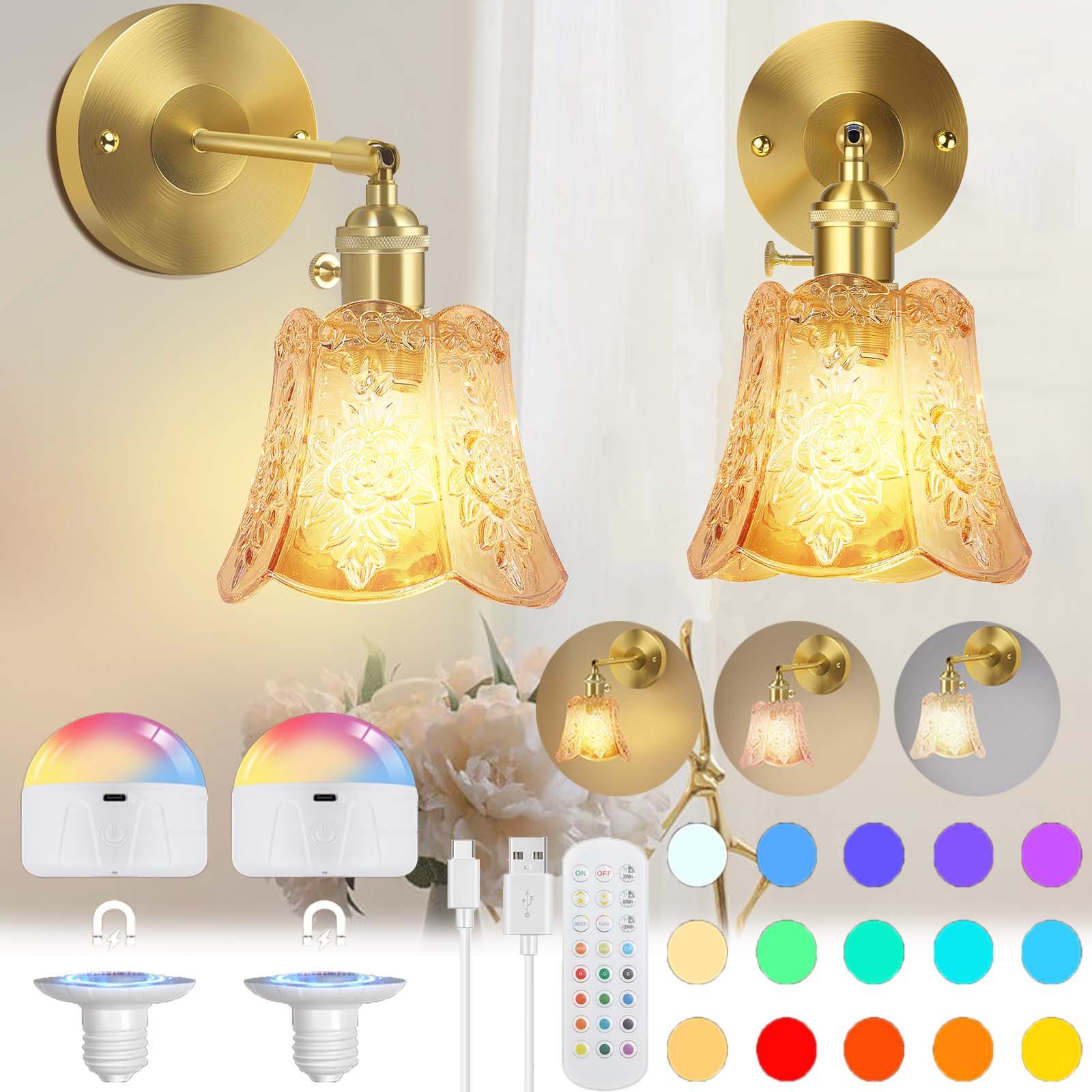 Jibenhome Wandleuchte Vintage LED Wandleuchte mit günstig online kaufen