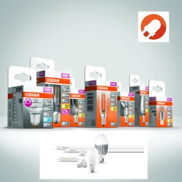 Osram LED-Leuchtmittel 3ER PACK LED BASE FILAMENT E27, E27, Warmweiß