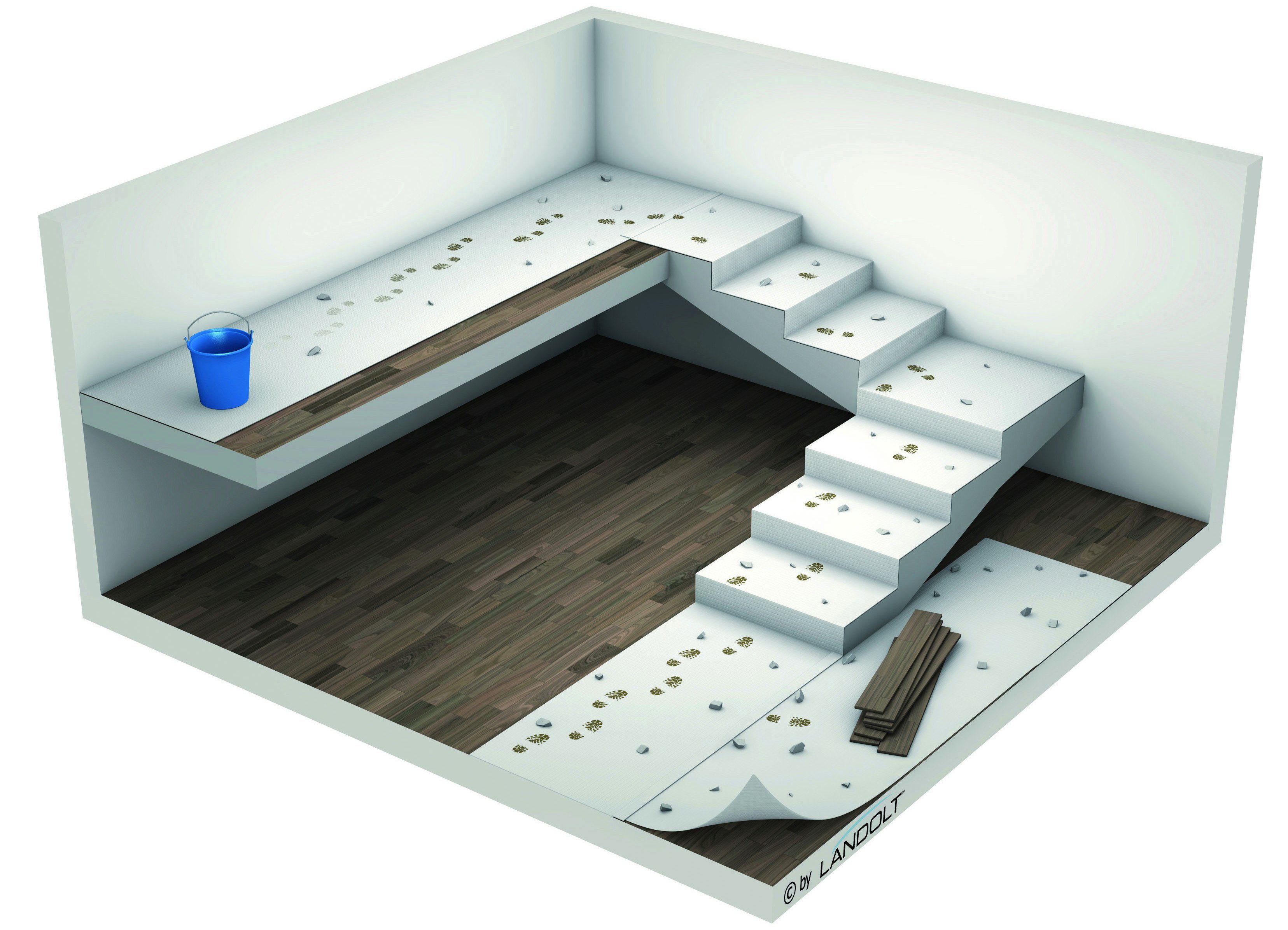 Bodenschutzvlies Floorliner™ Original, Selbsthaftendes Abdeckvlies in Prämiumqualität