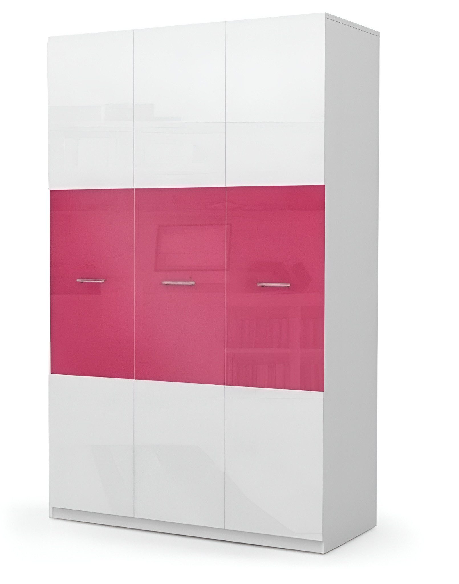 Xlmoebel Kleiderschrank Moderner Jugend-Kleiderschrank in Holzoptik mit geräumigem Innenraum (3-St., Kleiderschrank) Hergestellt in Europa