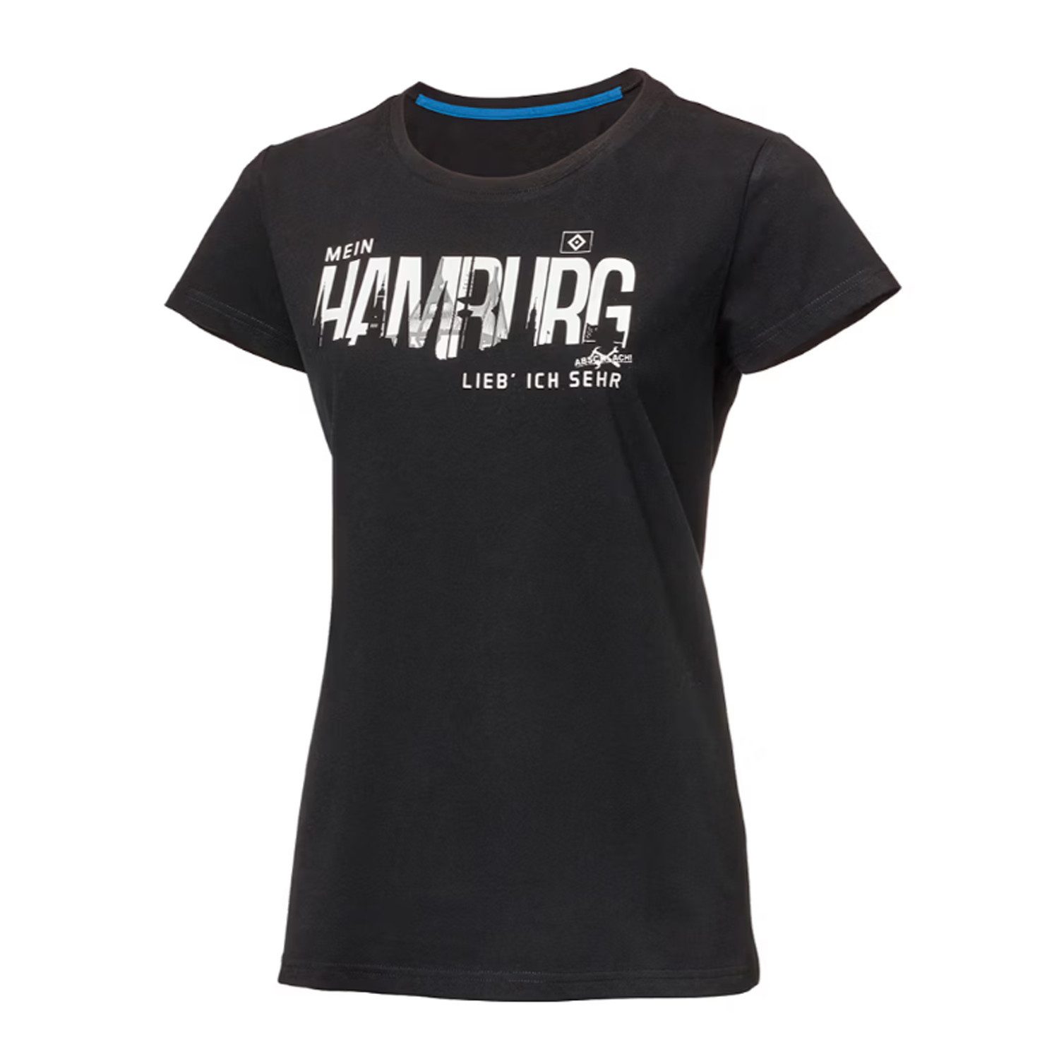 HSV Print-Shirt „Mein Hamburg – Abschlach!" schwarz