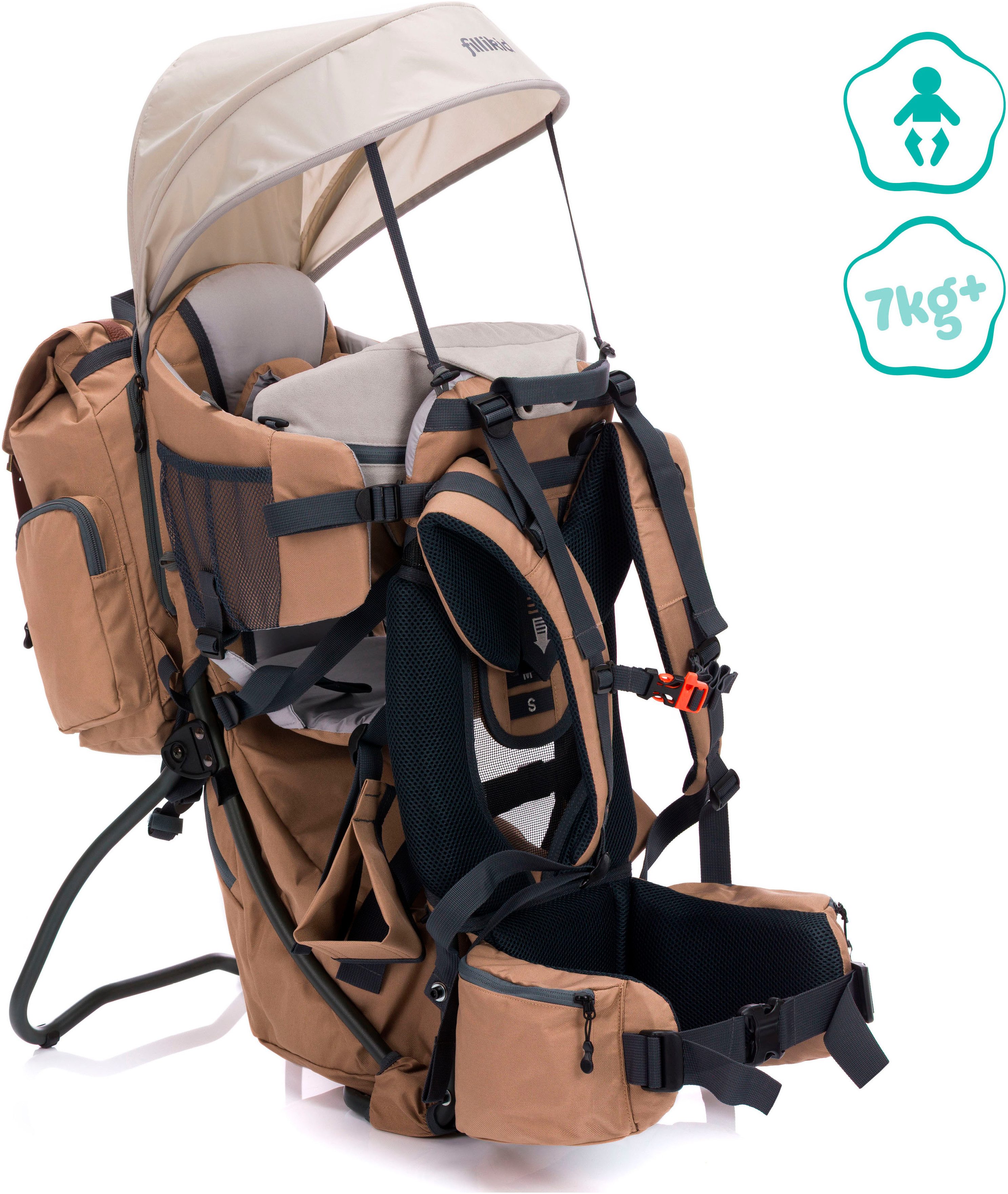 Fillikid Rückentrage Adventure beige