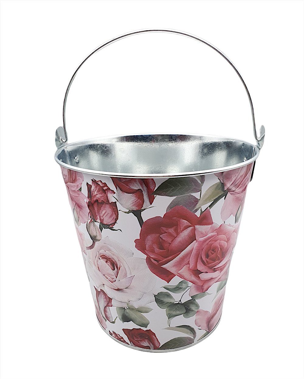 Linoows Pflanzkübel Übertopf, Pflanztopf, Blumentopf, Metalleimer Rose, Renaissance Kratervase aus Gusseisen