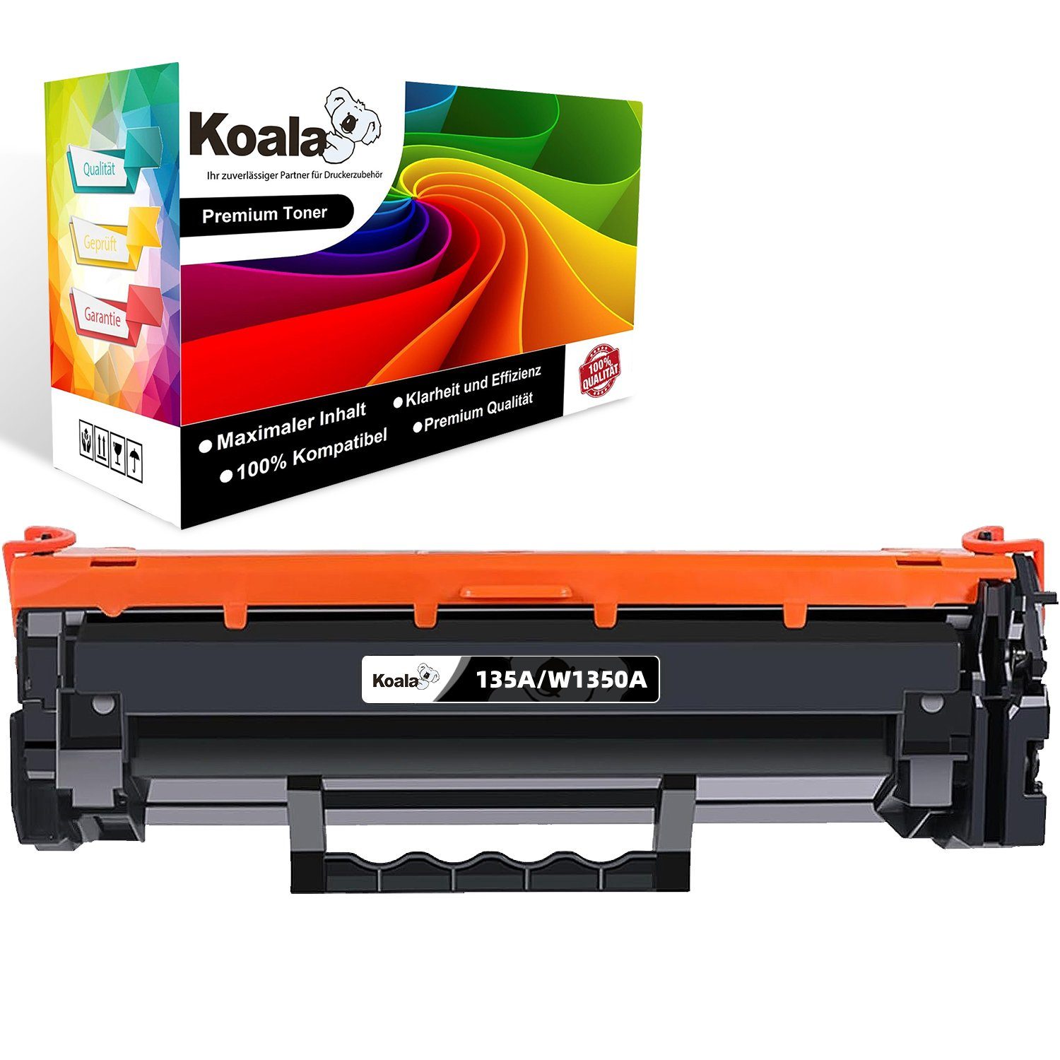 1PK, LaserJet für HP Seiten), 1100 bis Schwarz M234, M209dw Tonerkartusche W1350X M209 M209dwn MFP M234 135A ca Toner HP W1350A Koala Druckleistung M209 (Packung, 135X Toner