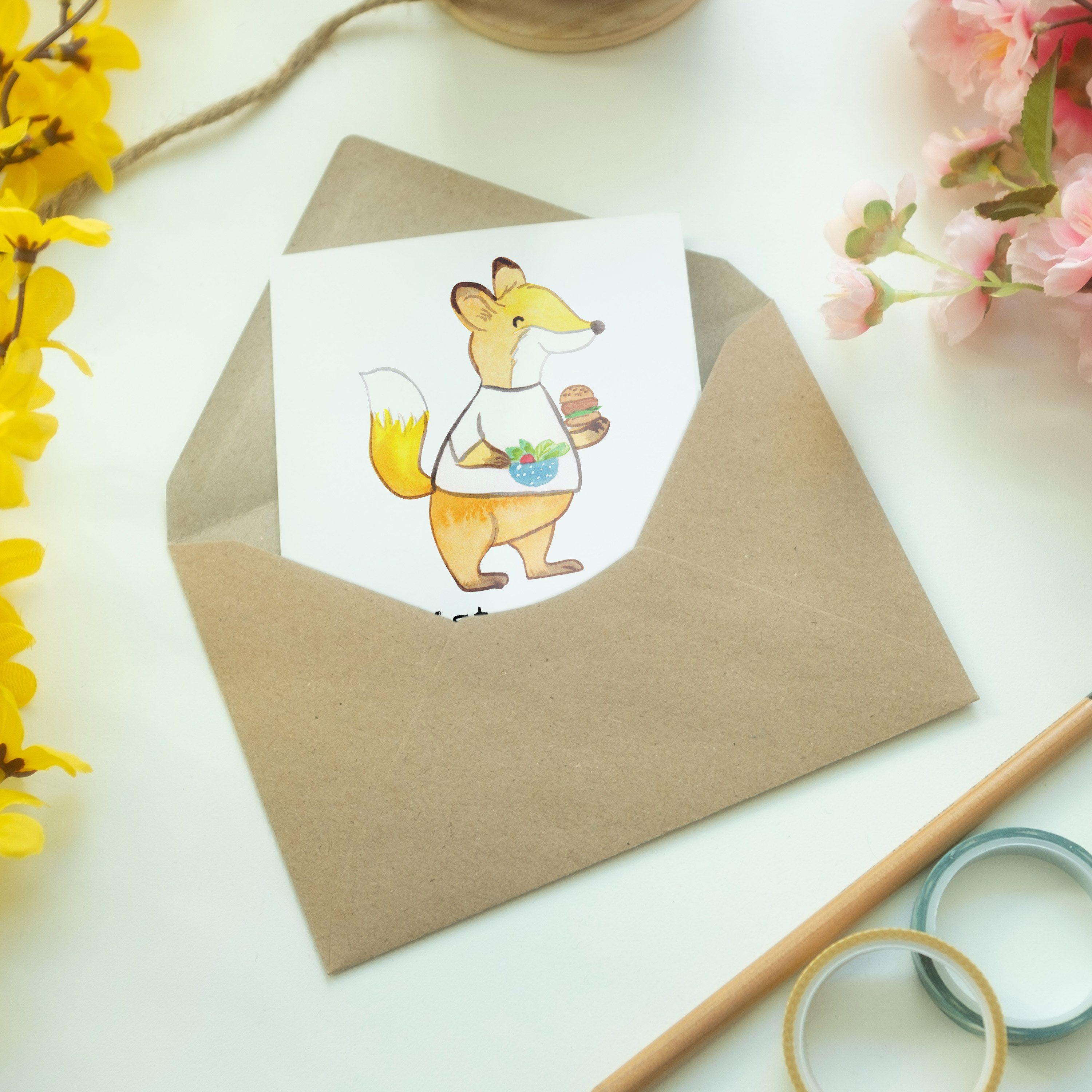 Panda - Herz Mrs. Geschenk, - mit & Hochzeitskarte, Weiß Systemgastronom Mr. Einladung Grußkarte