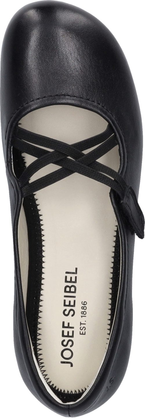 Josef Seibel Fiona 39 Riemchenballerina Festtagsschuh, Slipper, Komfortschuh mit überkreuztem Gummizug
