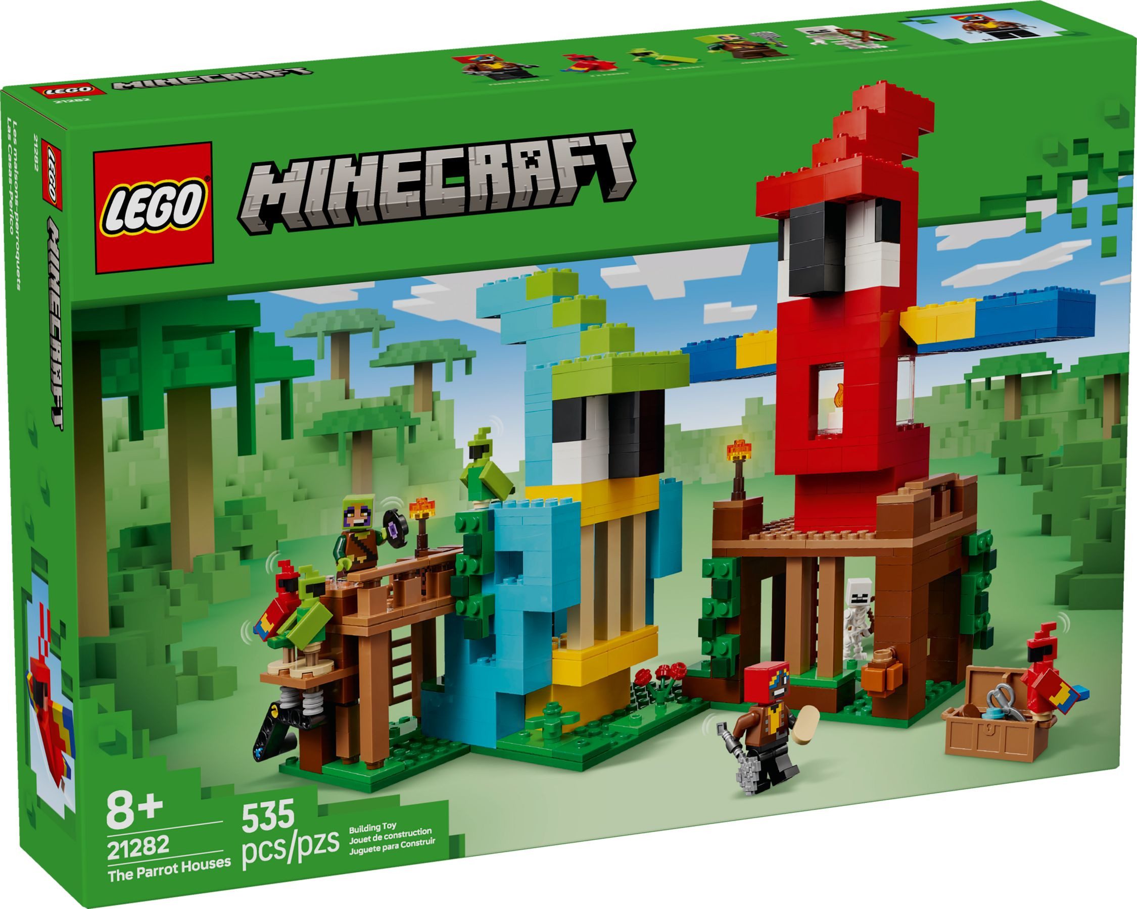 LEGO® Minecraft 21282 Die Papageienhäuser Konstruktionsspielsteine günstig online kaufen