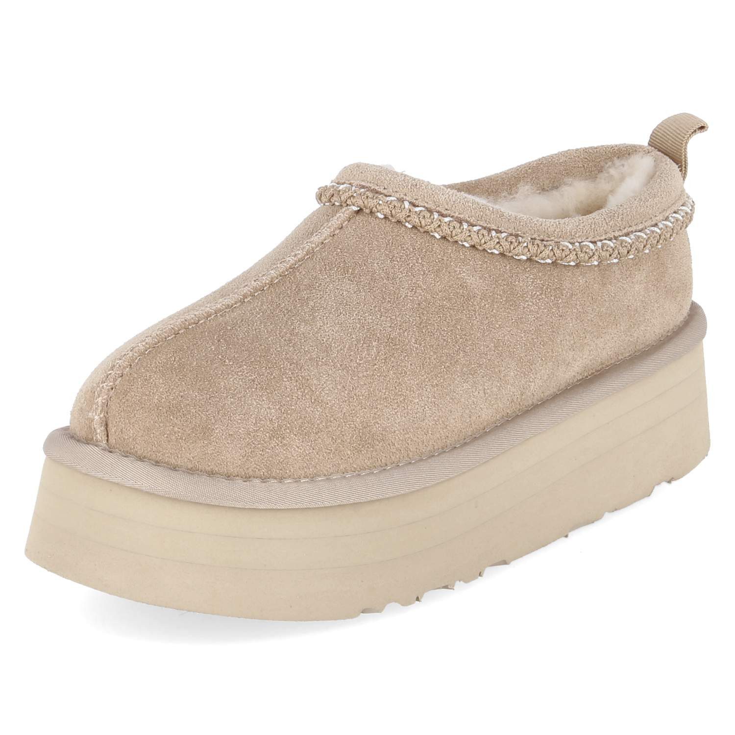 Australia Luxe Collective Australia Luxe OUTPBR206N-SA Damen Rauleder beige Pantolette