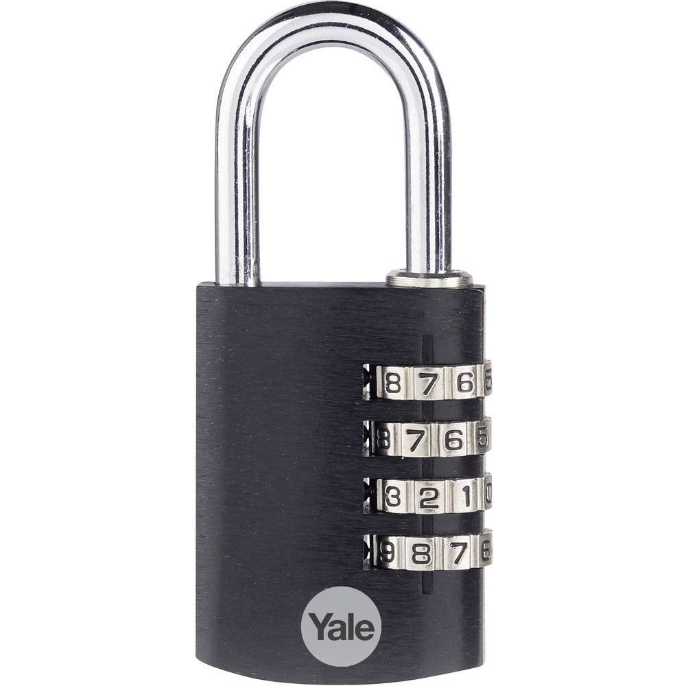 Yale Vorhängeschloss Alu Zahlenschloss 38 mm YE3CB/38/131/1/BK