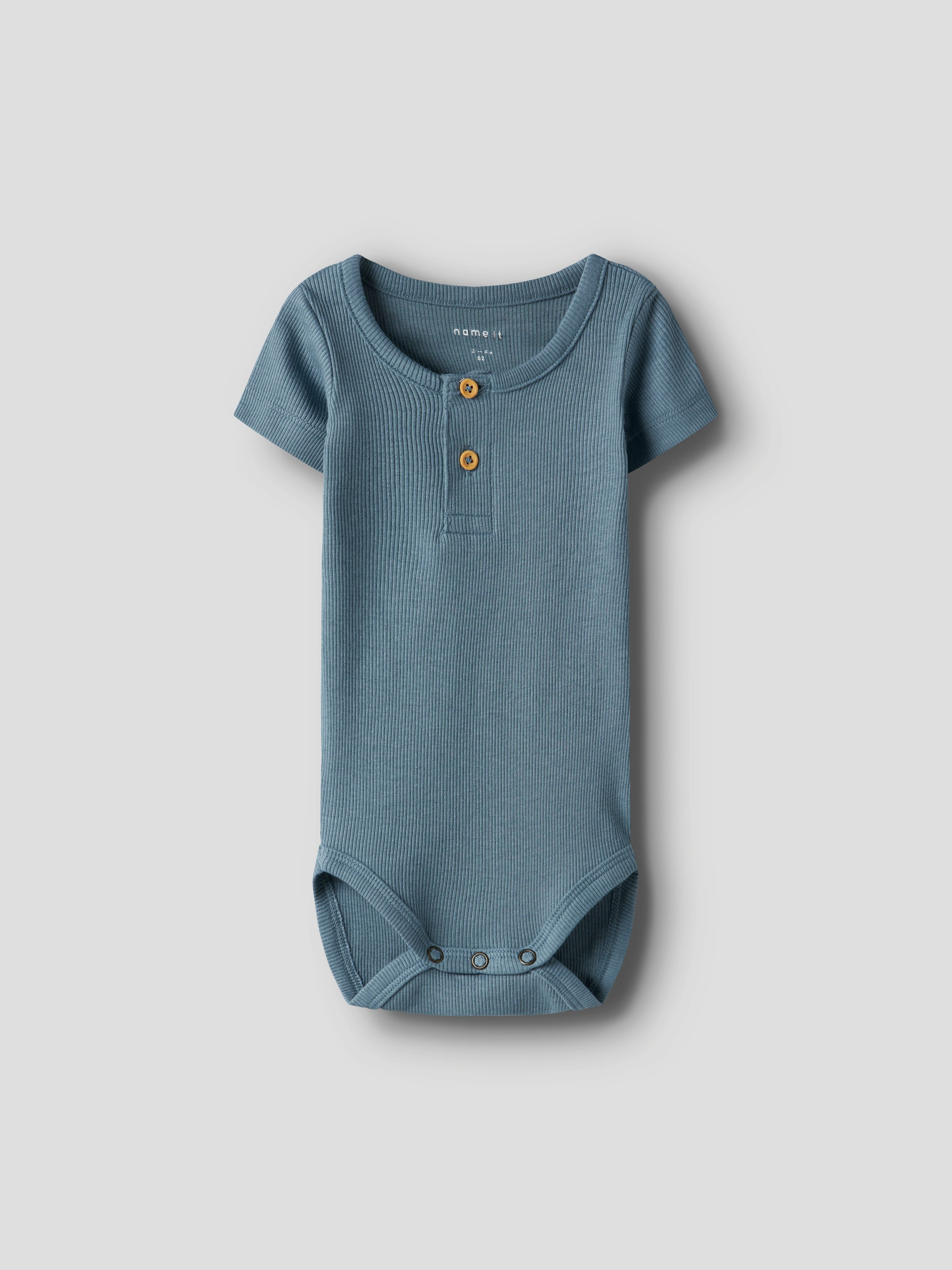 Name It Kurzarmbody NBMKAB SS BODY NOOS Baumwollmischung, Kurzarm, Knopf-Details