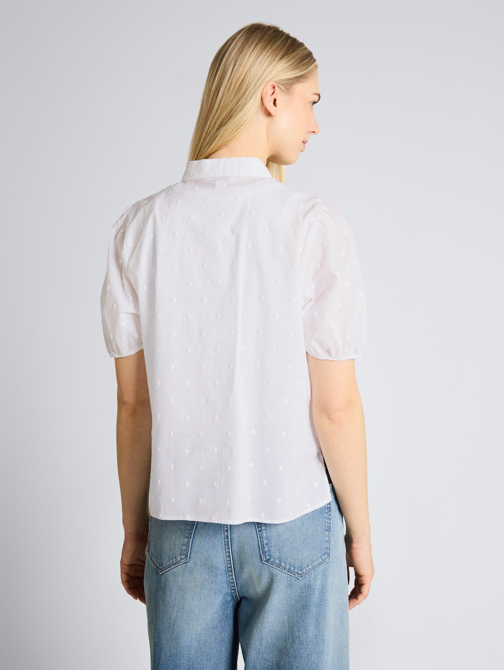 TOM TAILOR Denim Kurzarmbluse Blusen & Shirts Bluse mit Stickerei