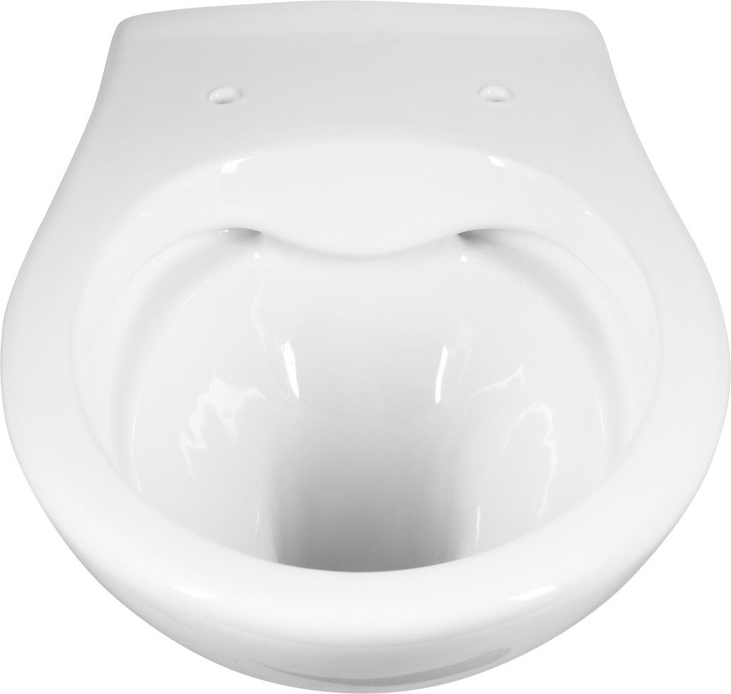 CORNAT Wand-WC-Befestigung Cornat Wand-Tiefspühl-WC spülrandlos weiß