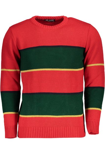 U.S. GRAND POLO Strickpullover Herrenpullover Rot - Langarm, Rundhals, Kont günstig online kaufen