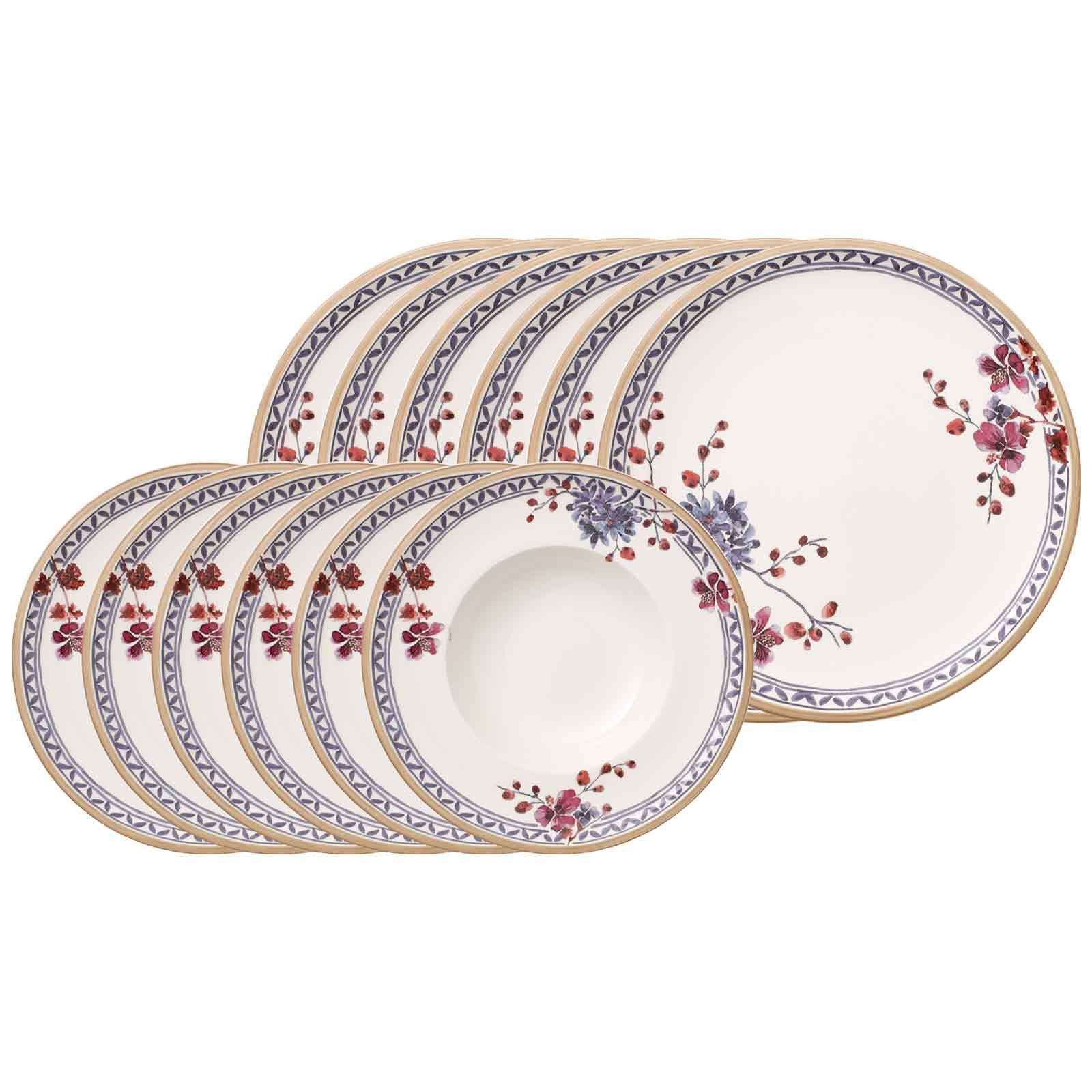 Villeroy & Boch Kombiservice Artesano Provençal Lavendel Tafelservice 12 tlg. (12-tlg), Porzellan