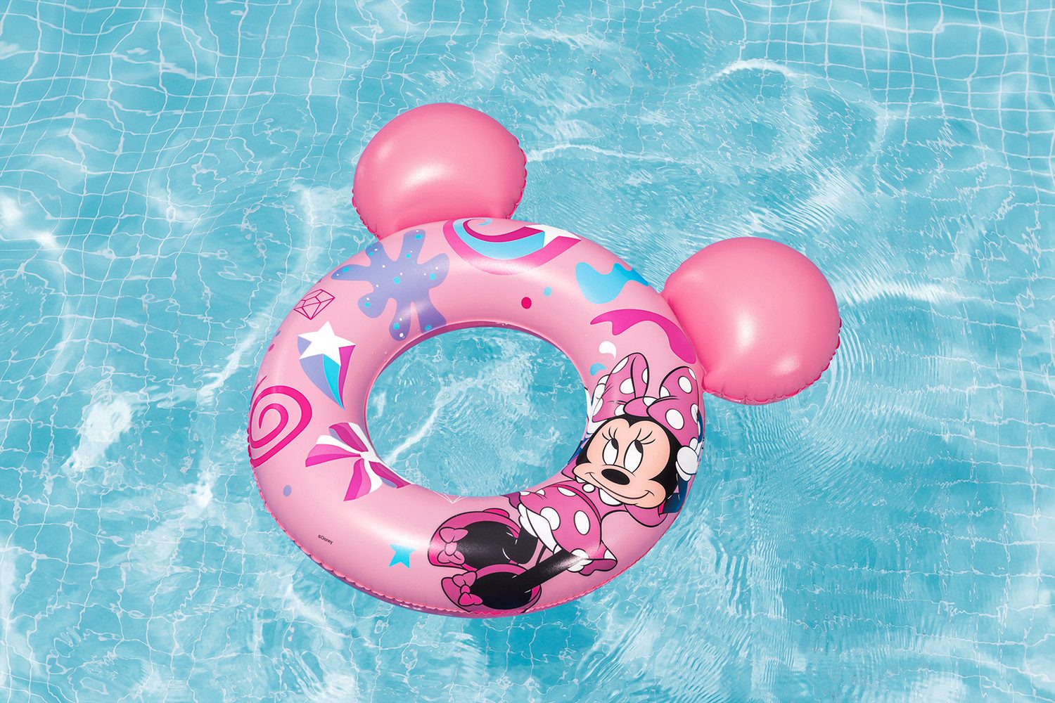 Bestway Schwimmring Disney Junior® Minnie Maus (Packung, 1-tlg., Minnie Maus-Design mit Ohren), 65 x 66 x 14 cm