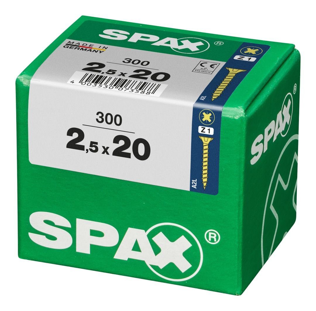SPAX Holzbauschraube Spax Universalschrauben 2.5 20 300 mm - x PZ 1
