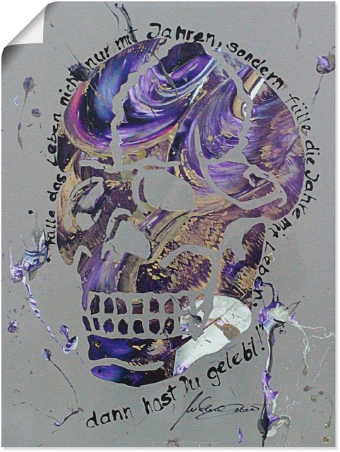 Artland Wandbild »Totenkopf 3«, Körper (1 Stück), in vielen Größen & Produktarten - Alubild / Outdoorbild für den Außenbereich, Leinwandbild, Poster, Wandaufkleber / Wandtattoo auch für Badezimmer geeignet-Otto