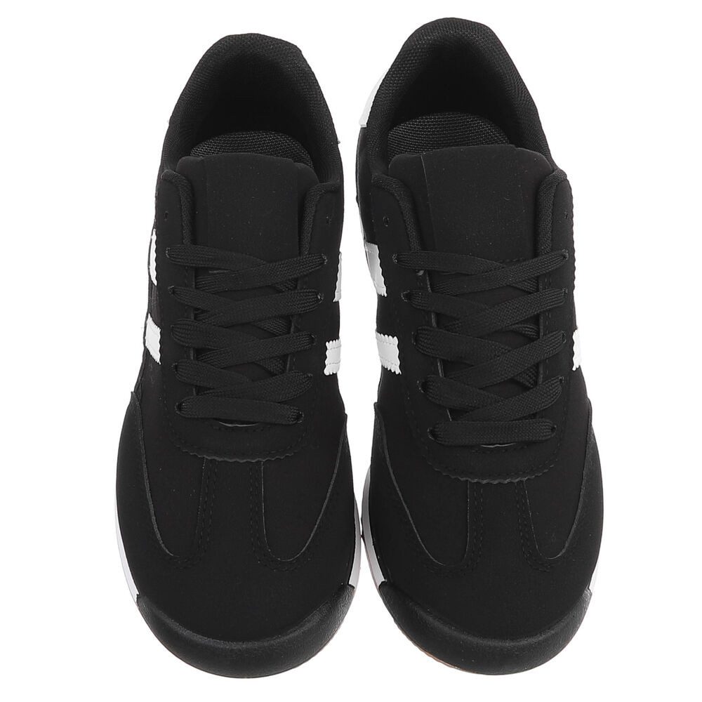 Ital-Design Damen Sneaker mit Schnürung und Profilsohle Sneaker (91742596) Flach Sneakers Low in Schwarz – Bild 4 von 5