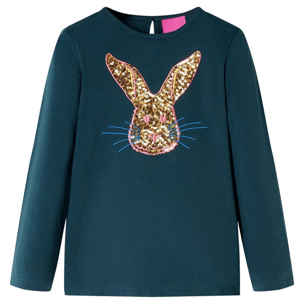 Langarmshirt Kinder-Langarmshirt Dunkelgrün 104