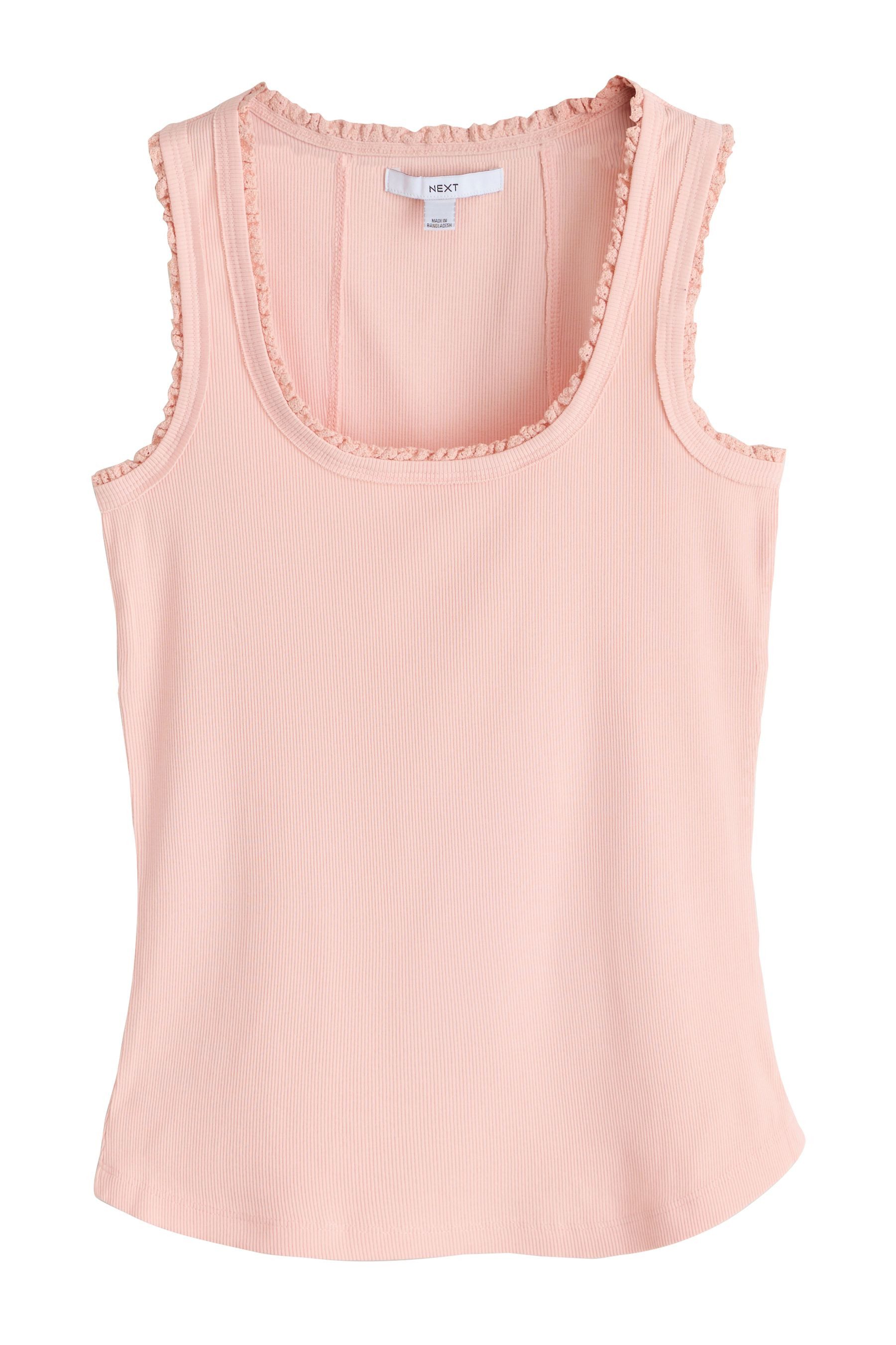 Next Trägertop Geripptes Premium Tanktop mit U-Ausschnitt (1-tlg)