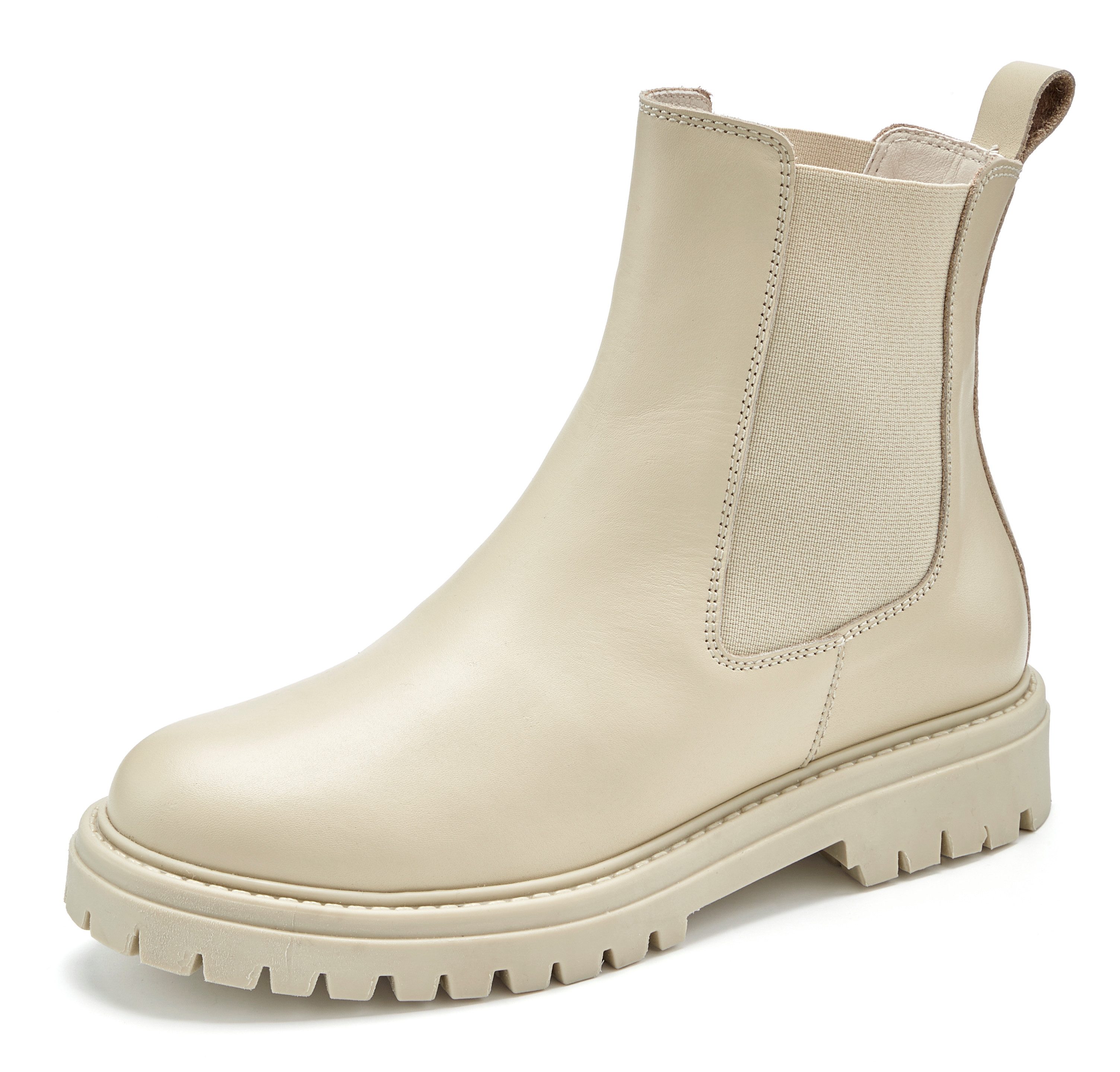 Elbsand Chelseaboots, Schlupfstiefel, Lederstiefelette, Sommerstiefelette Stiefelette NEU Bikerboots aus Leder mit Stretch-Einsätzen & leichter Profilsohle