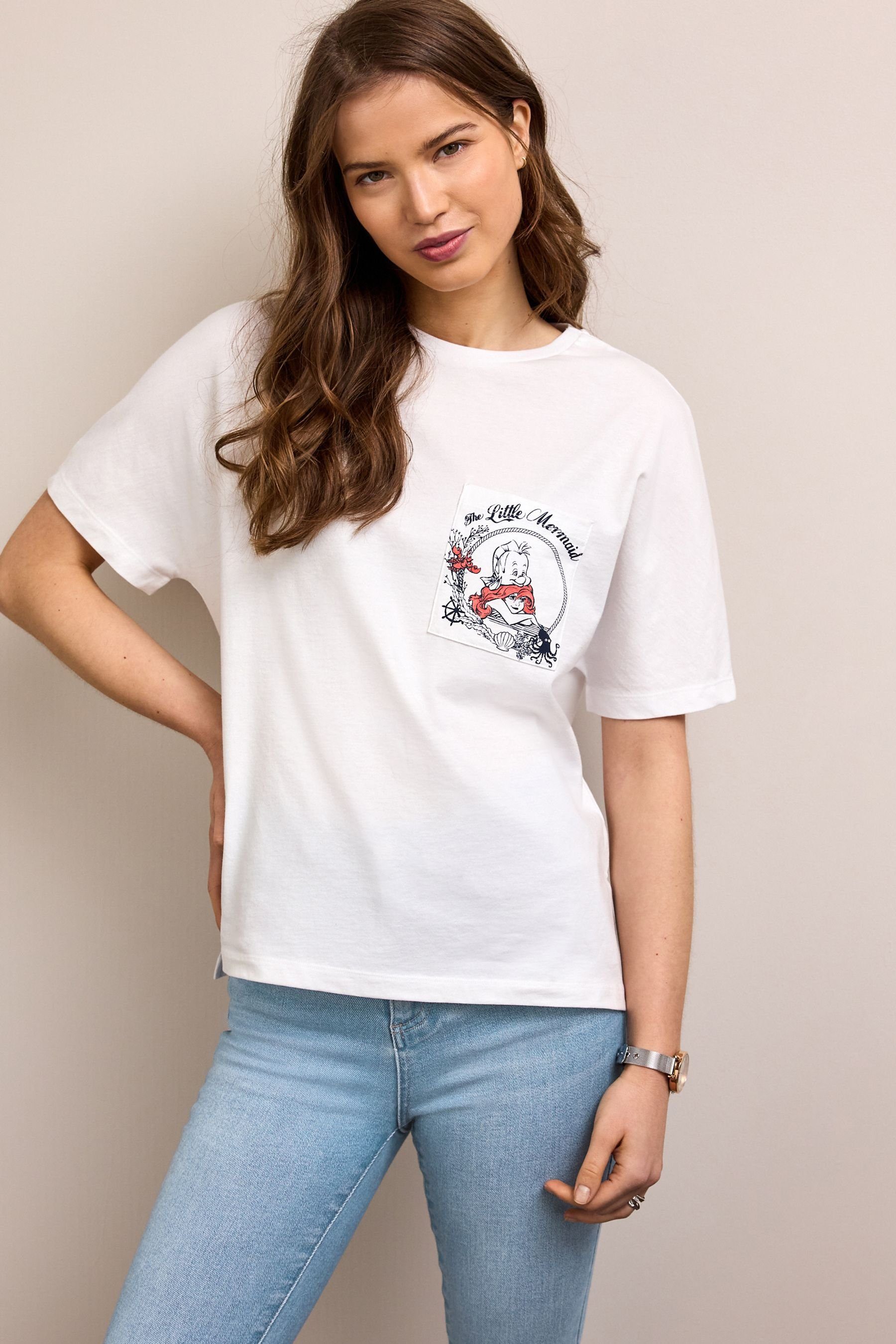 mit Little Mermaid Tasche T-Shirt (1-tlg) Next Lizenziertes T-Shirt