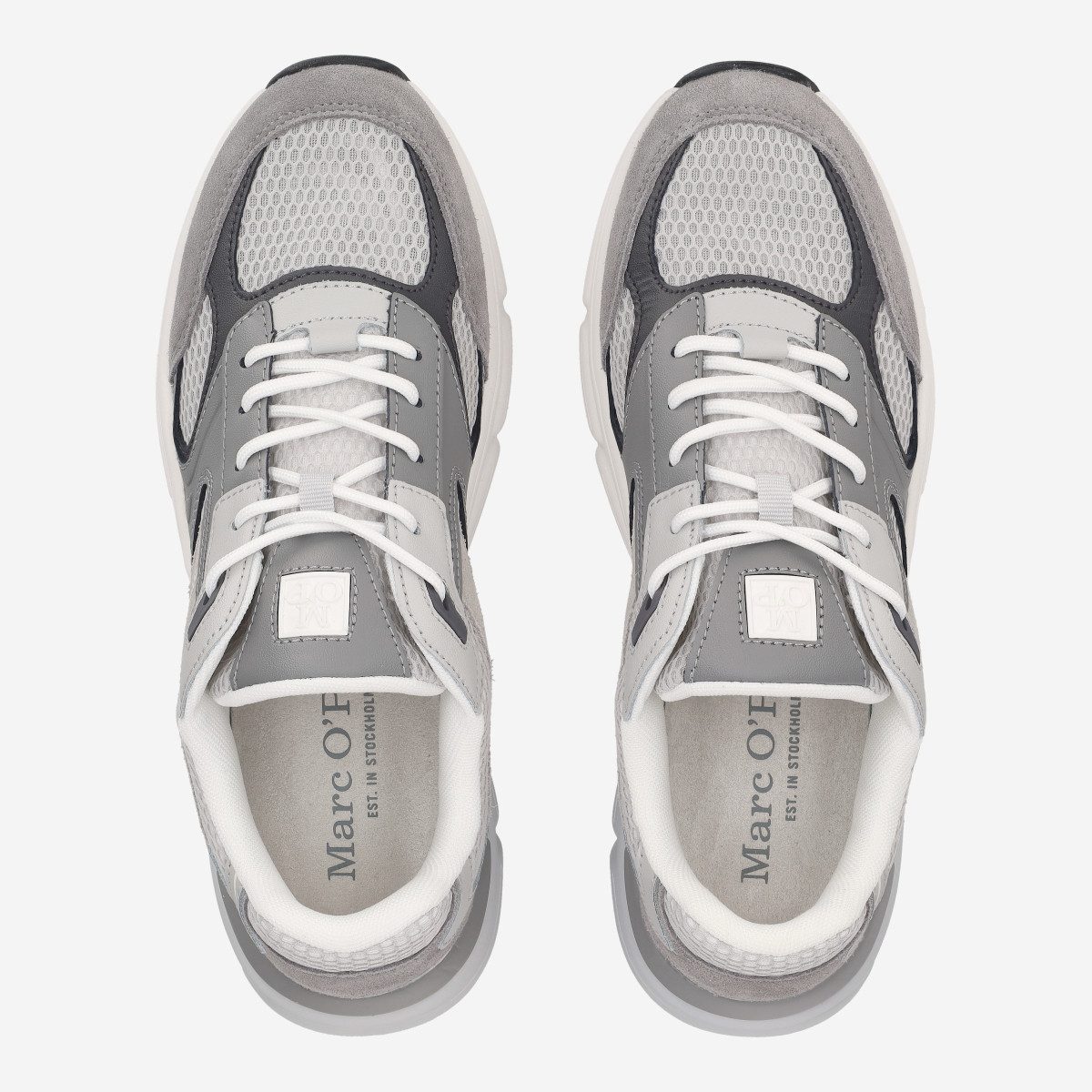 Marc O'Polo Marc O’ Polo PERSEY 1M, Schnürschuhe, Grau, kombiniert, Herren Schnürschuh